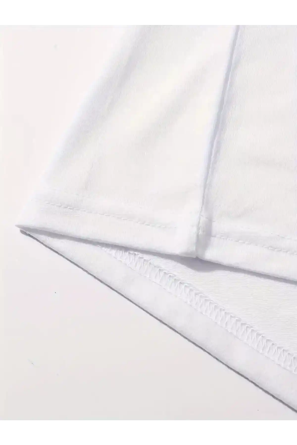 Brooklyn Harf Baskılı Düşük Omuzlu T-shirt, Rahat Kısa Kollu Bol T-shirt, Kadın Giyim - Beyaz