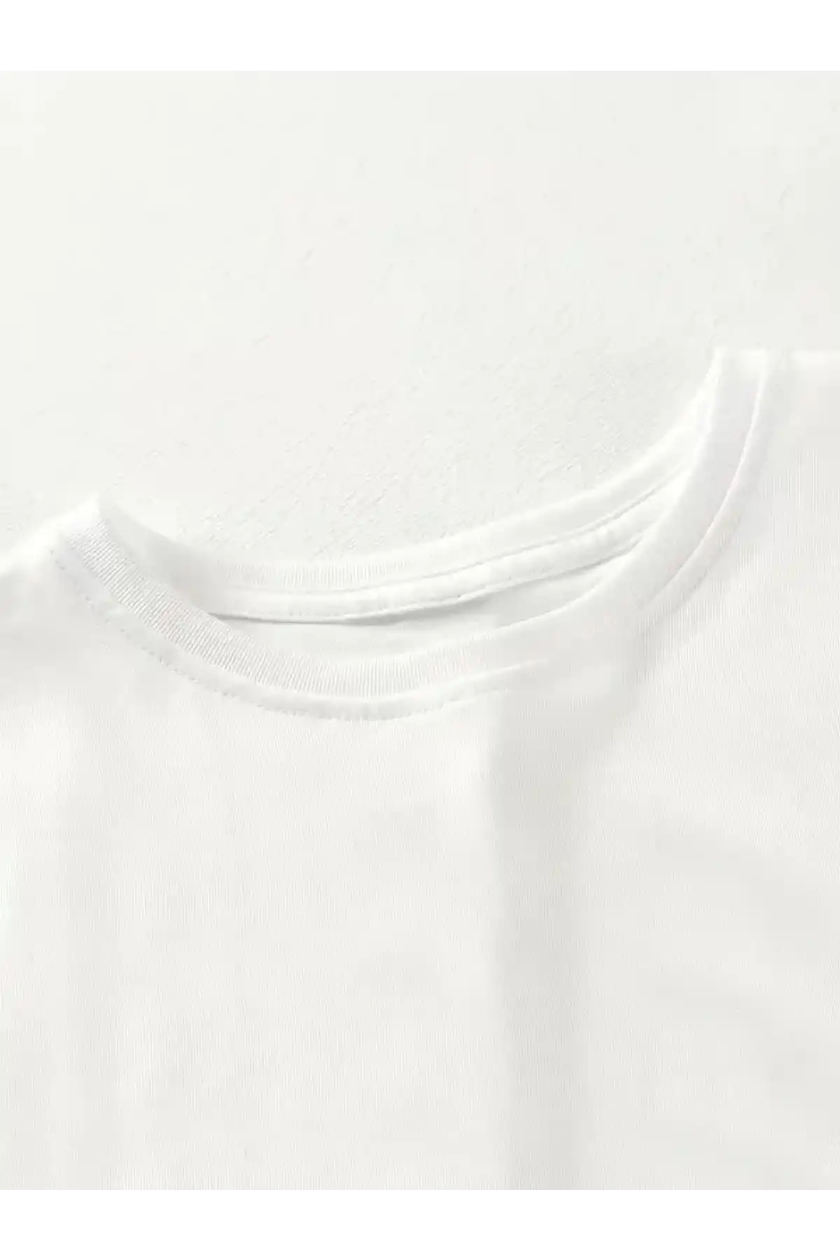 [Günlük T-Shirt] Hafif Kadın Günlük T-Shirt | Bol Kesim, Kısa Kollu, Yuvarlak Yaka, Eğlenceli Karikatür Ayı ve Umrumda Değil Baskı - Günlük Stil, İlkbahar/Yaz- Beyaz