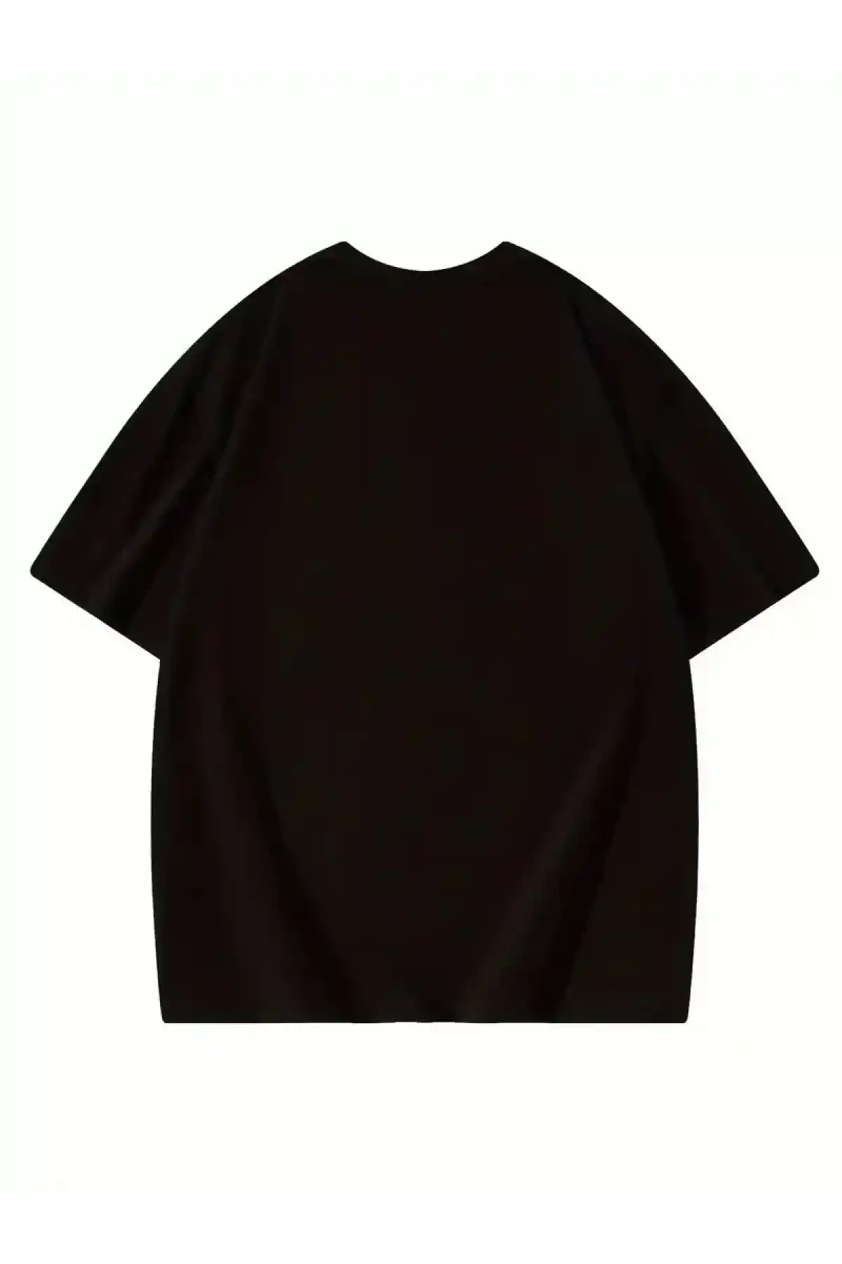 Thousand Ön Arka Baskılı Oversize Bisiklet Yaka T-shirt - Siyah