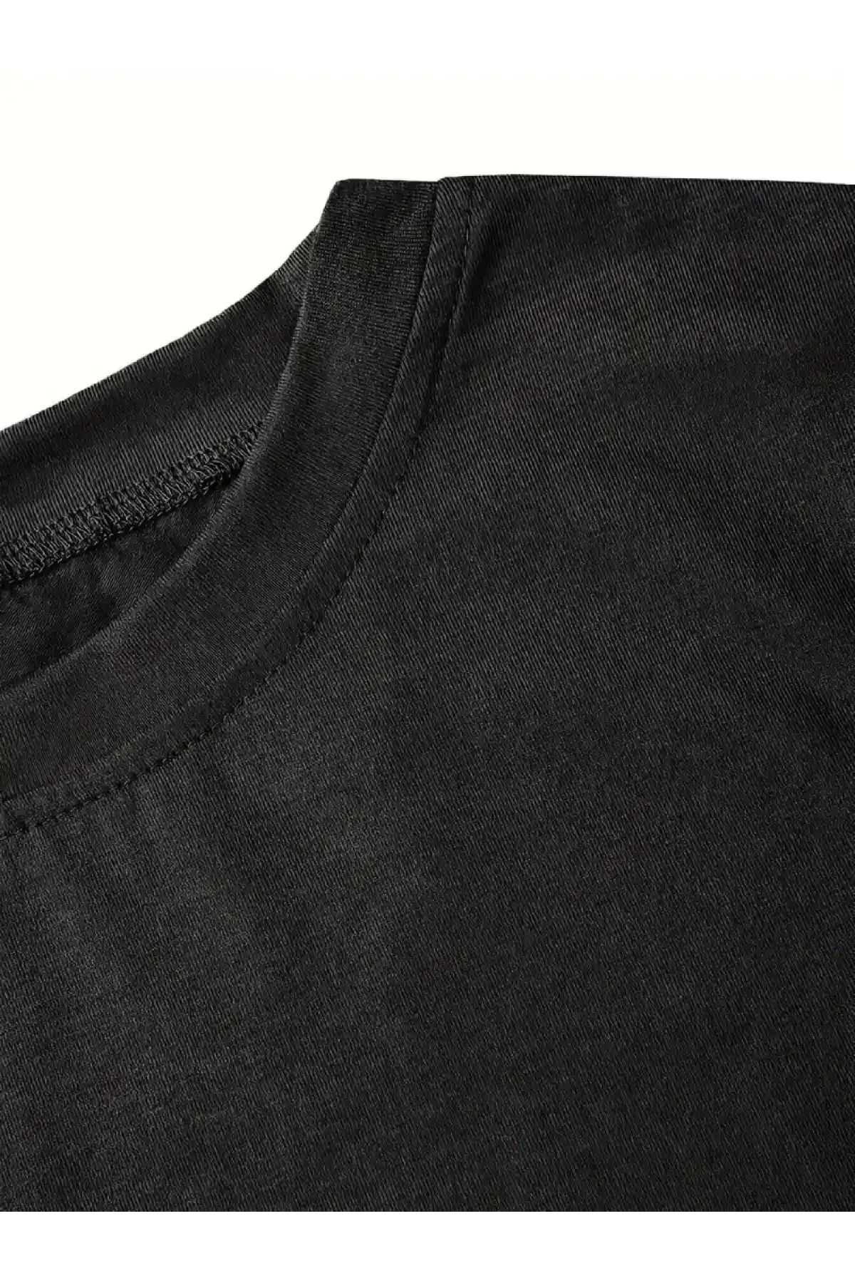 fiyonk Ön Arka baskılı siyah oversize unisex Kısa Kol t-shirt- Siyah