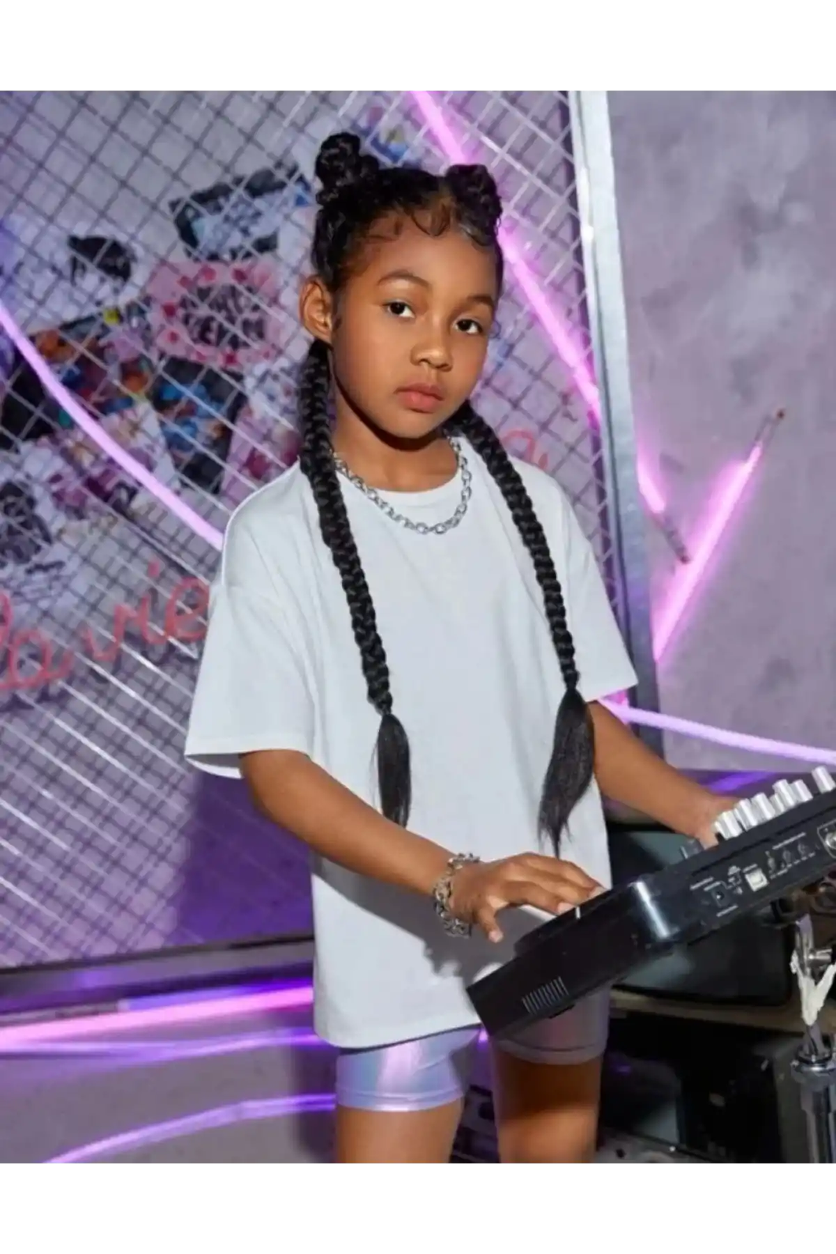 Çocuk Unisex Basic T-Shirt - Beyaz