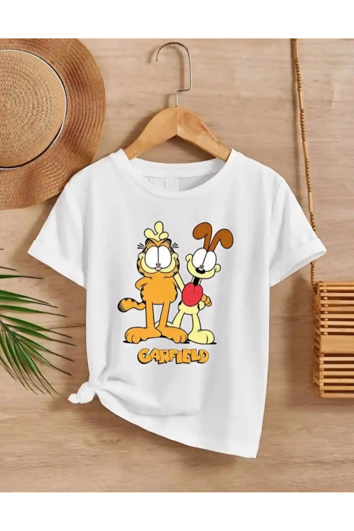 Çocuk Unisex Baskılı T-Shirt - Beyaz