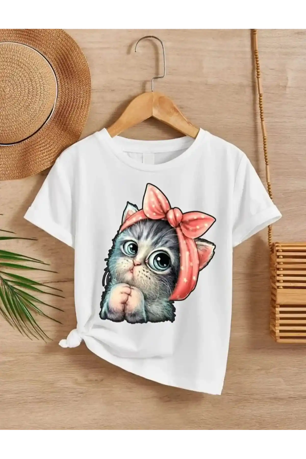 Çocuk Unisex Baskılı T-Shirt - Beyaz