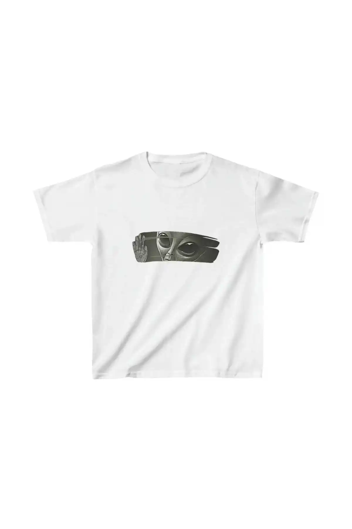 Çocuk Unisex Baskılı T-Shirt - Beyaz