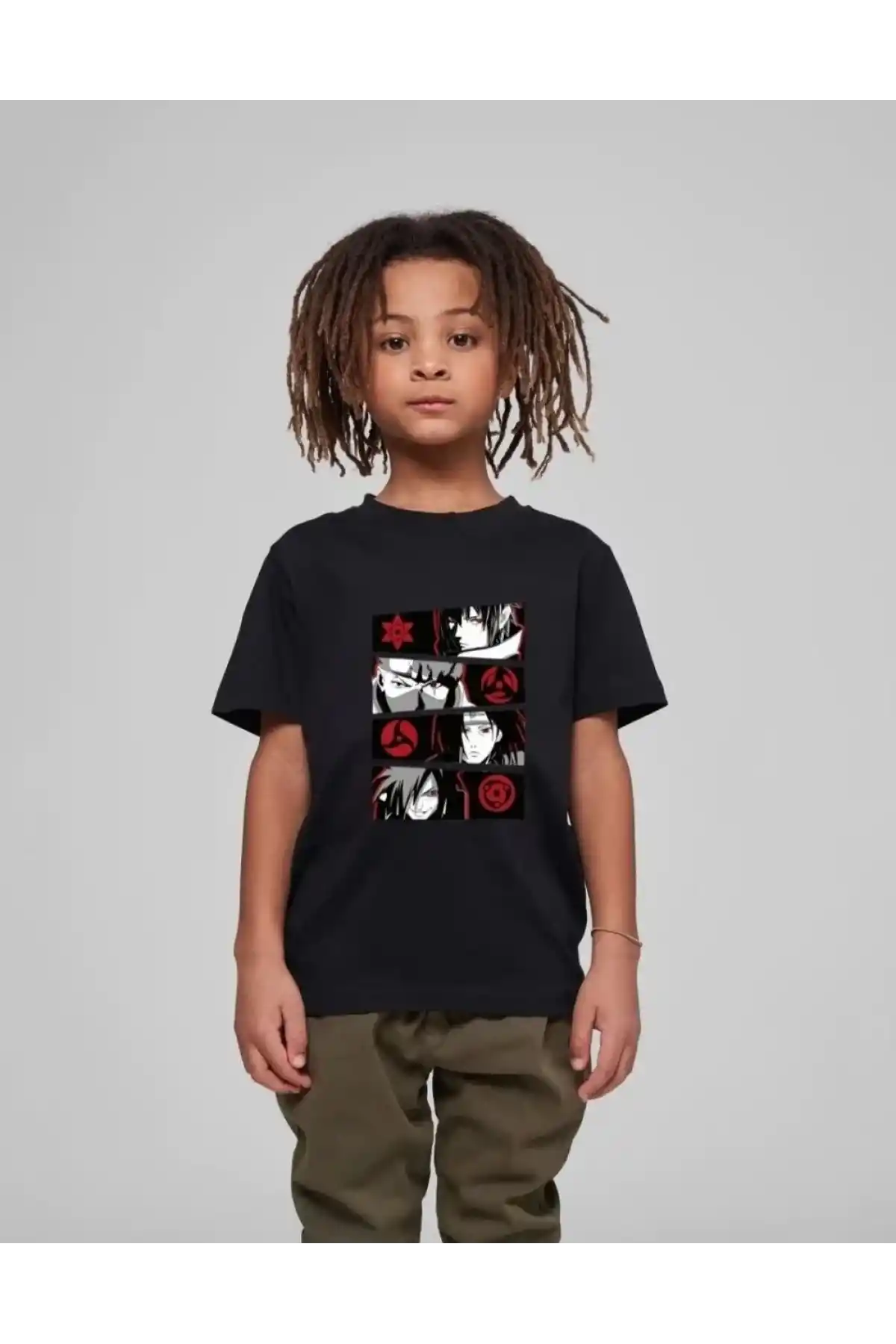 Çocuk Unisex Baskılı T-Shirt - Siyah