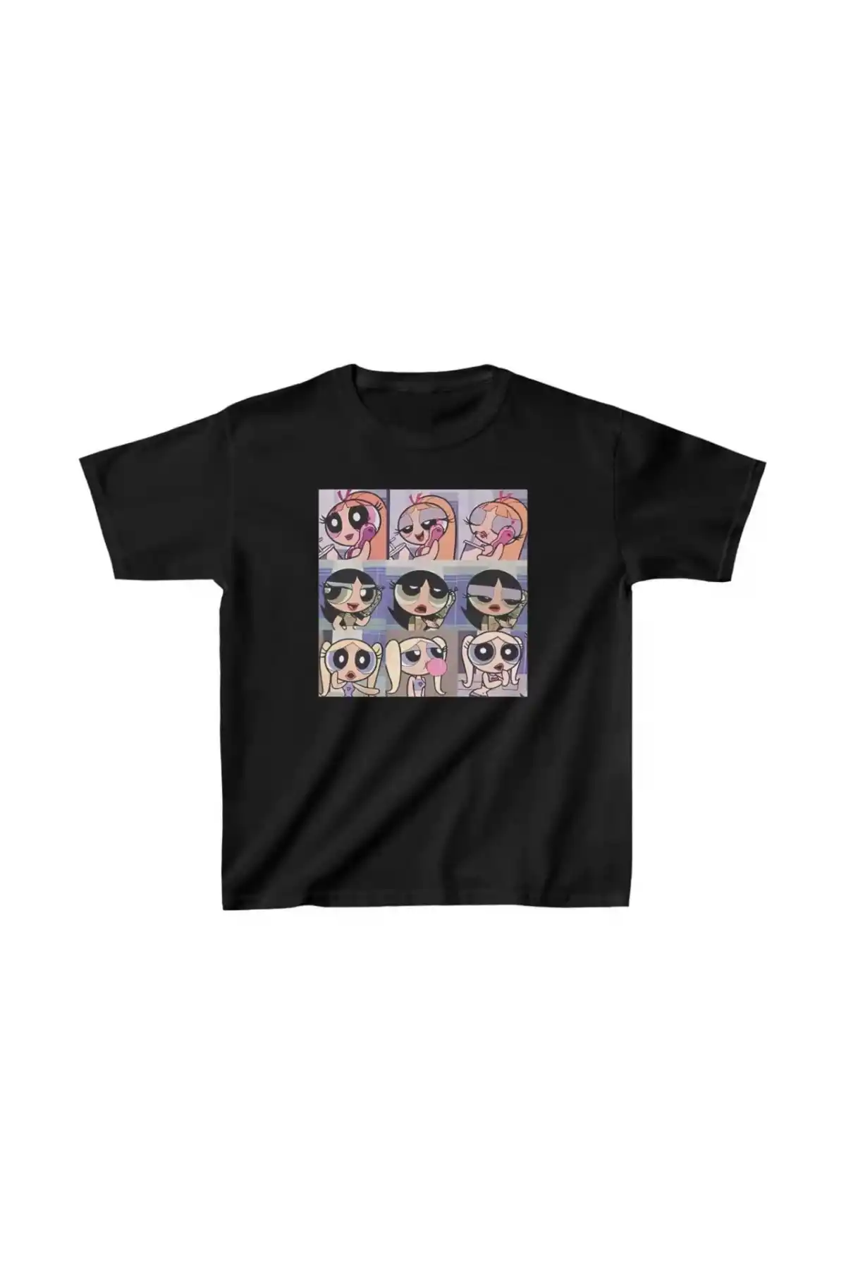 Çocuk Unisex Baskılı T-Shirt - Siyah