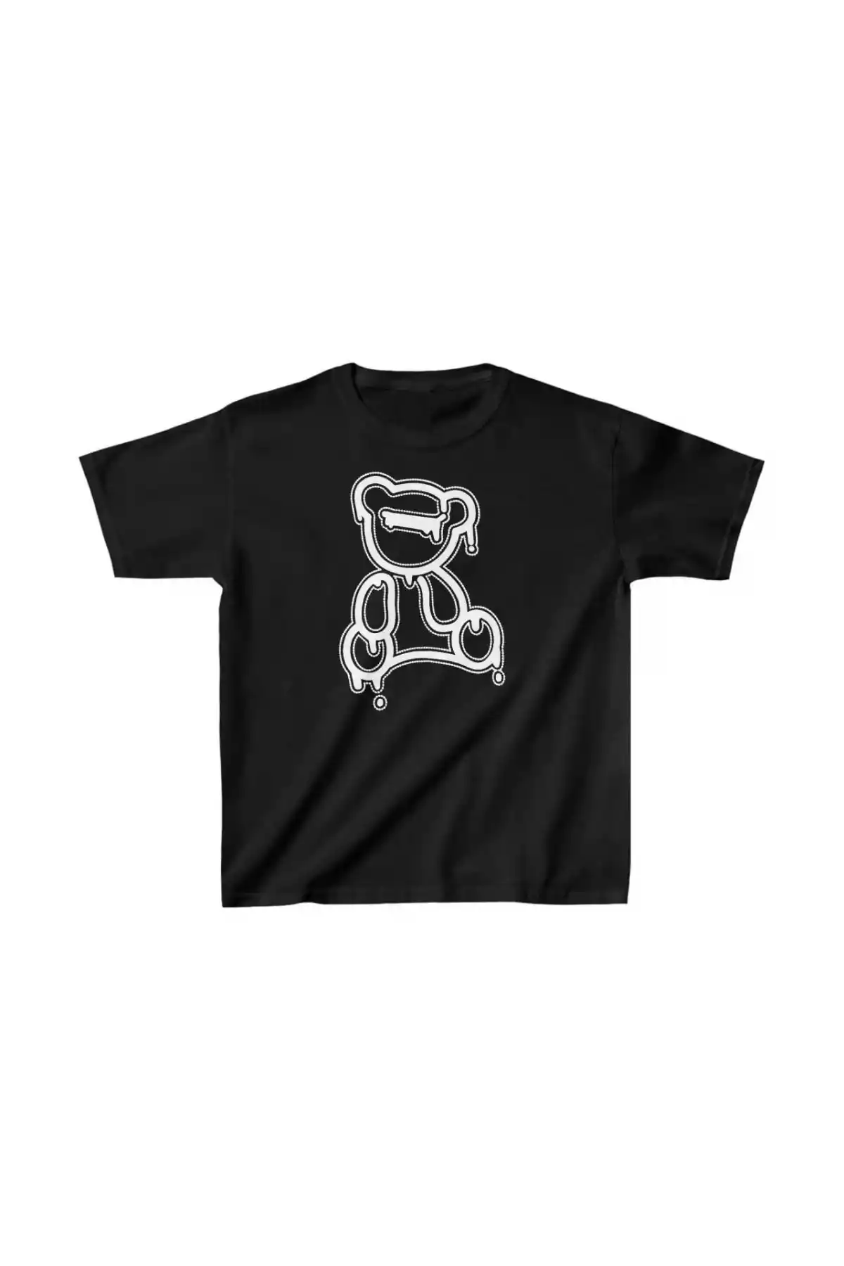 Çocuk Unisex Baskılı T-Shirt - Siyah