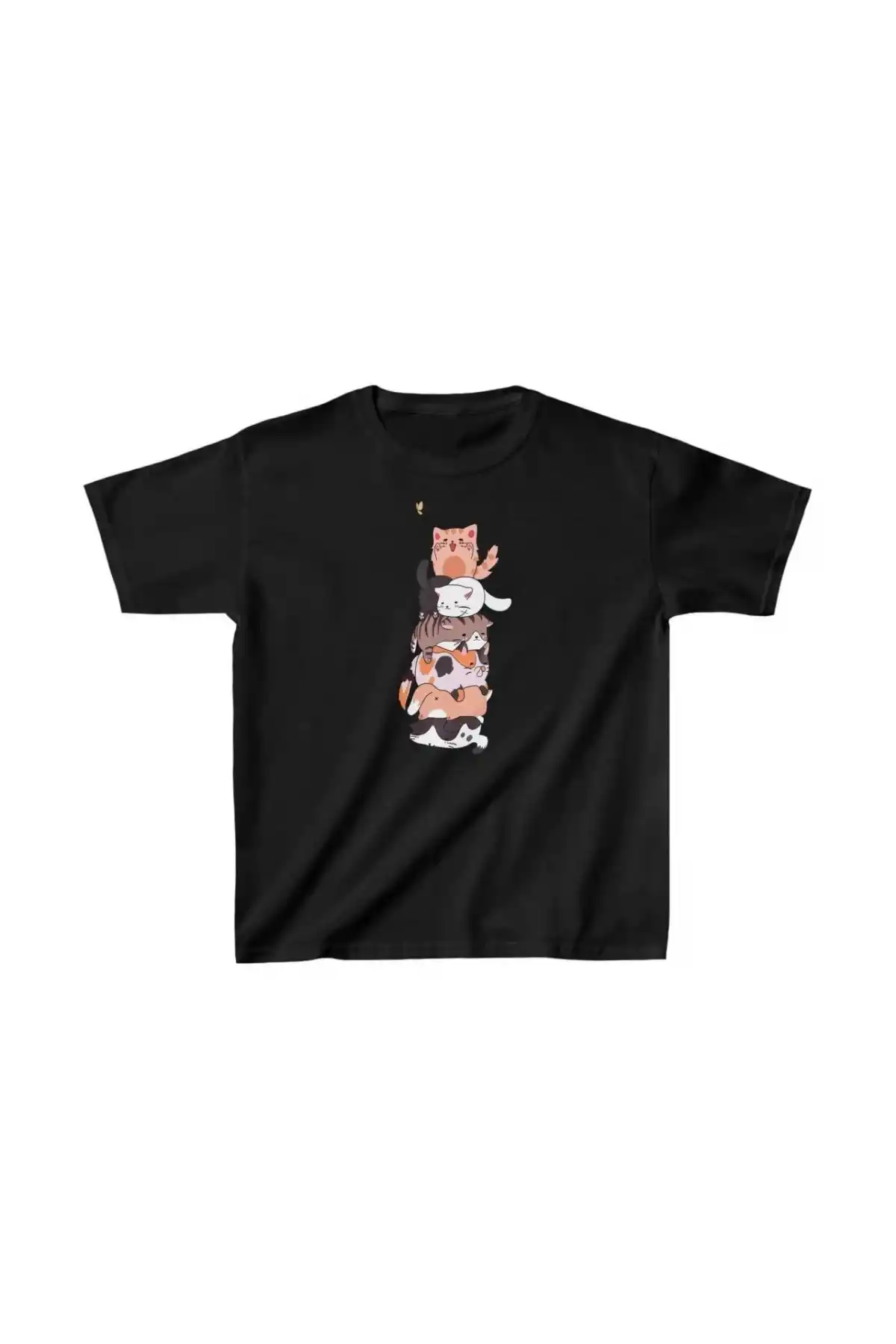 Çocuk Unisex Baskılı T-Shirt - Siyah