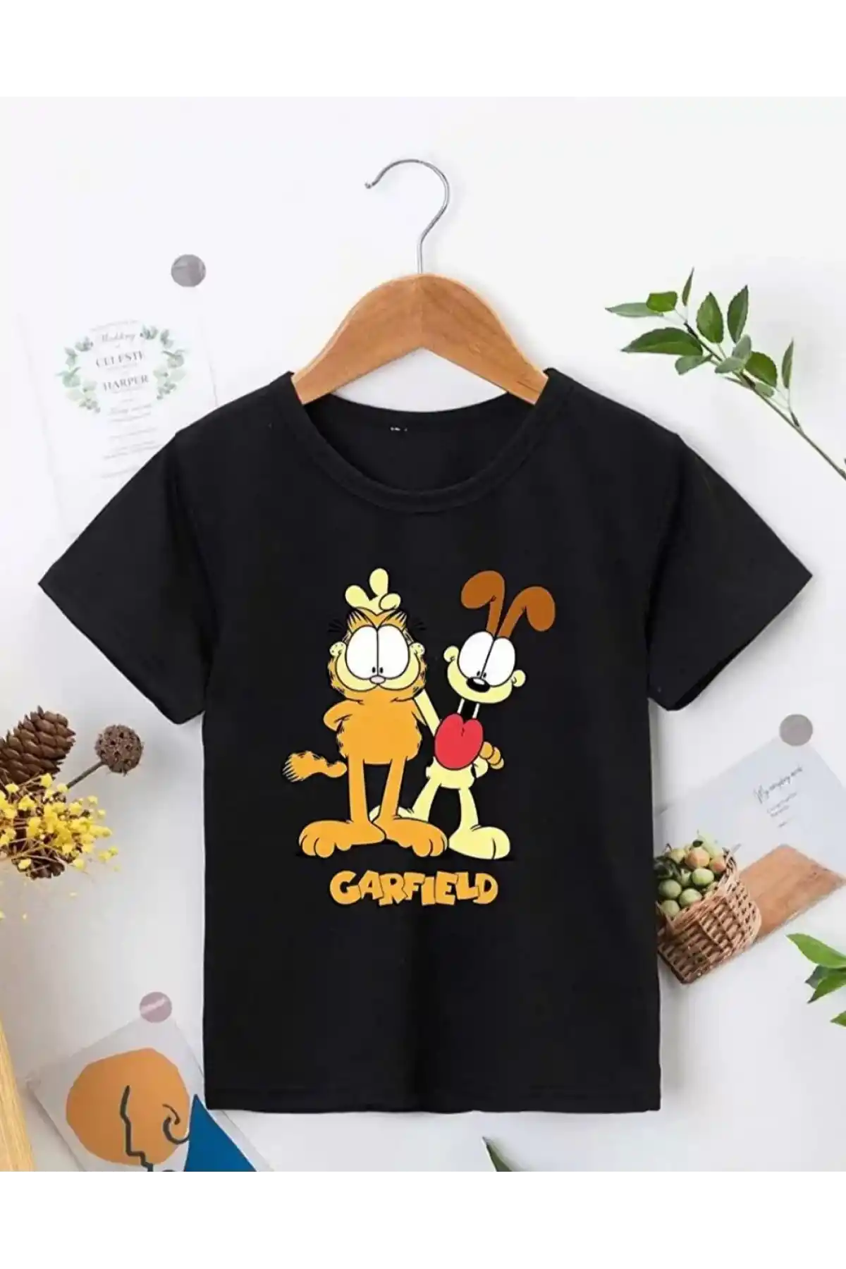 Çocuk Unisex Baskılı T-Shirt - Siyah