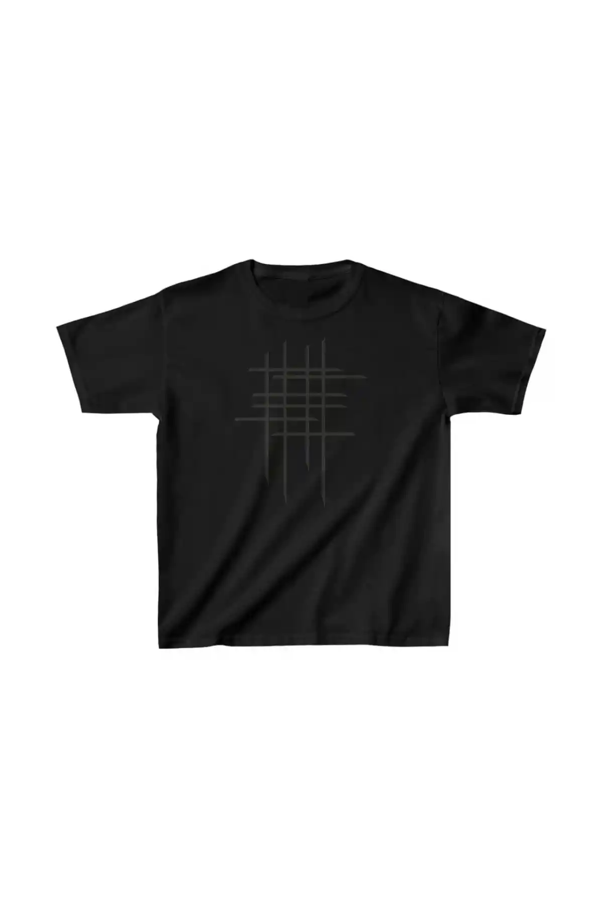 Çocuk Unisex Baskılı T-Shirt - Siyah