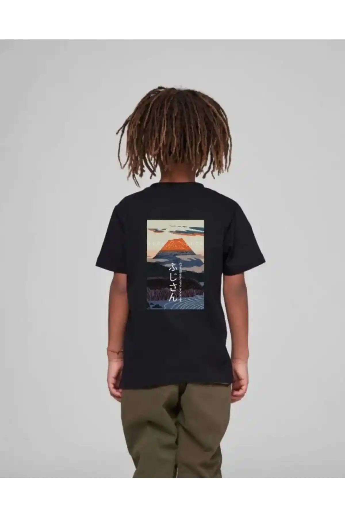 Çocuk Unisex Baskılı T-Shirt - Siyah