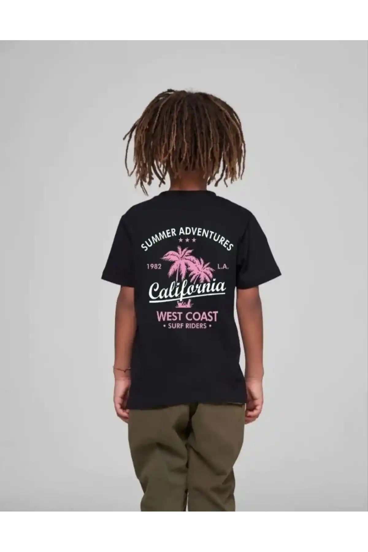 Çocuk Unisex Baskılı T-Shirt - Siyah