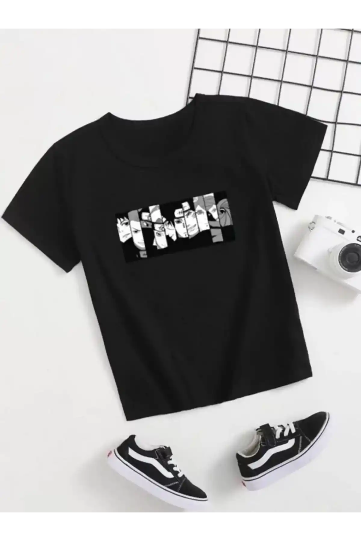 Çocuk Unisex Baskılı T-Shirt - Siyah