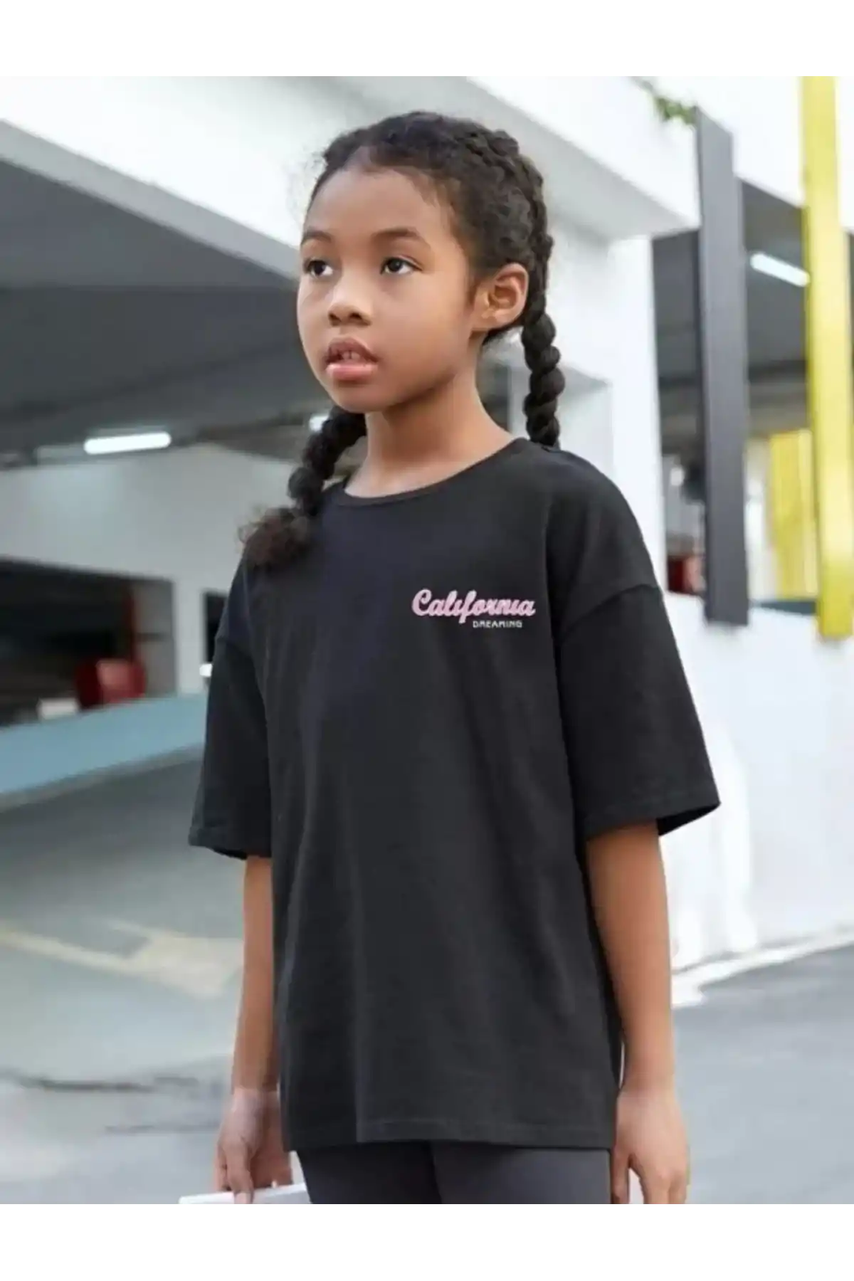 Çocuk Unisex Baskılı T-Shirt - Siyah