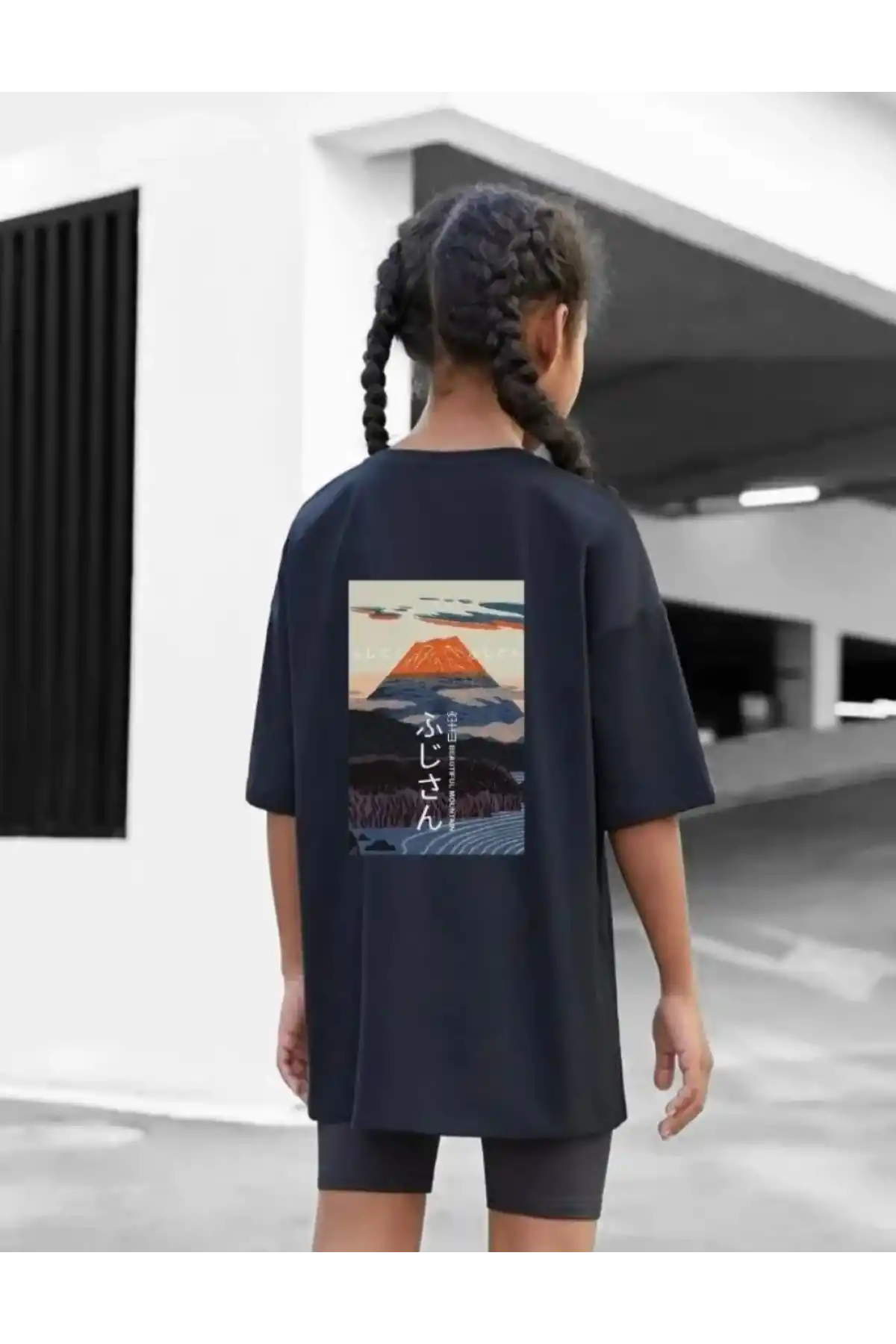 Çocuk Unisex Baskılı T-Shirt - Siyah