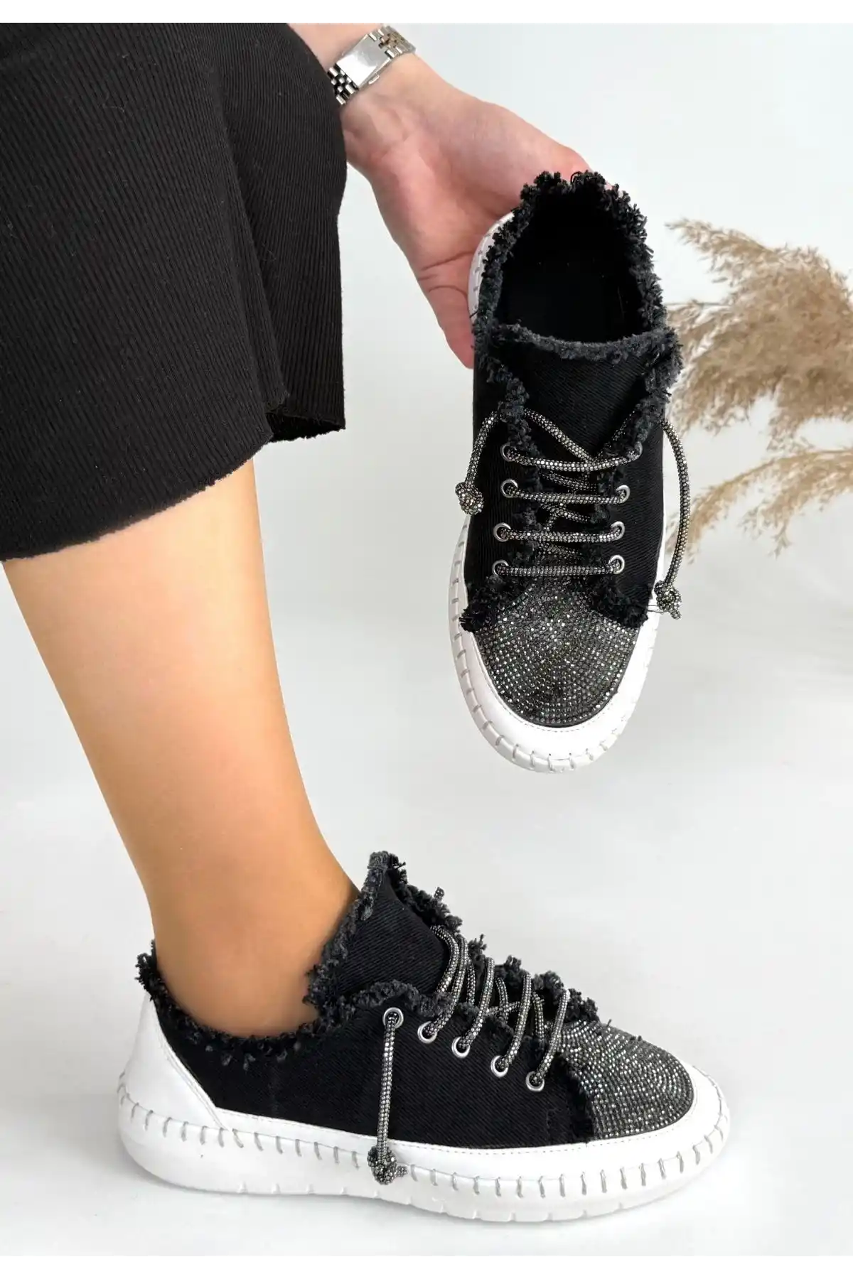 Enber Siyah Kot Bağcıklı Spor Ayakkabı - GC