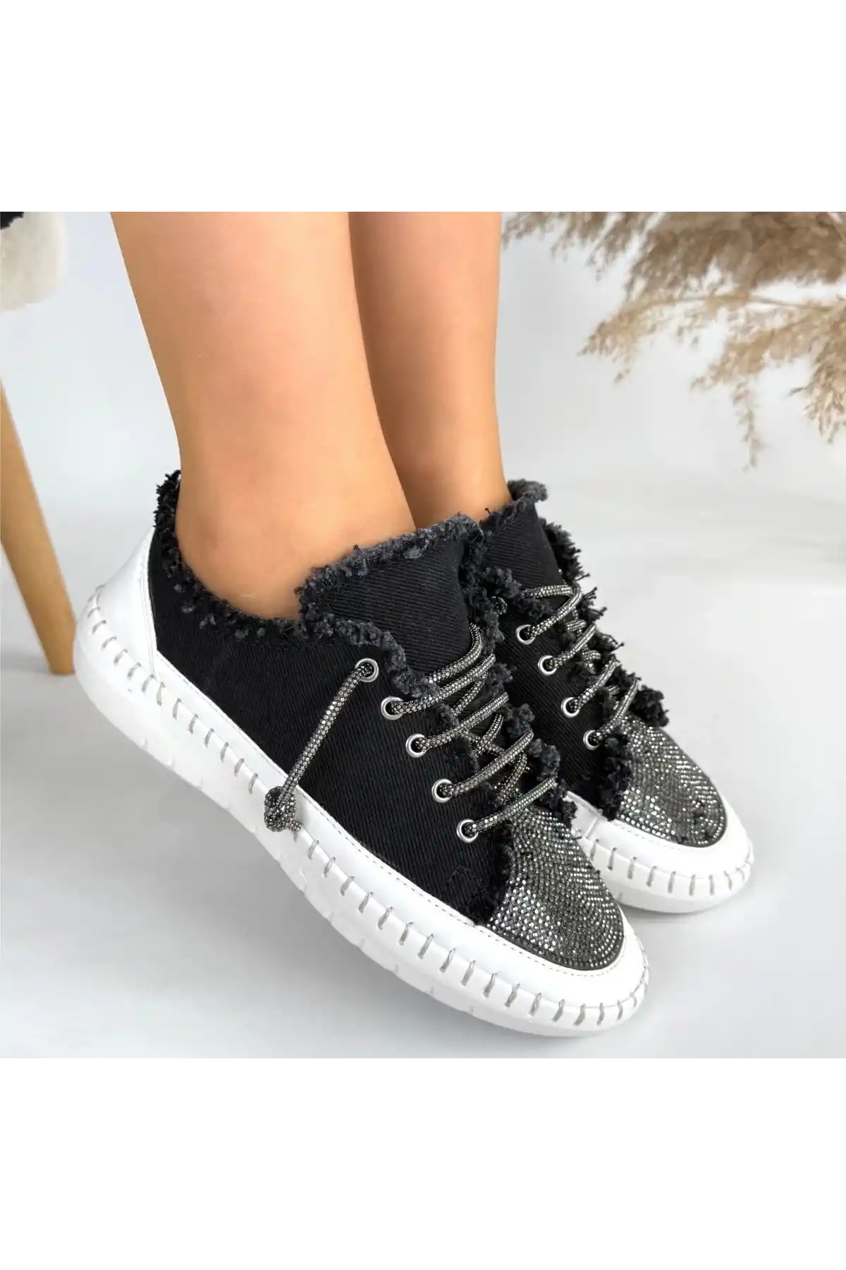 Enber Siyah Kot Bağcıklı Spor Ayakkabı - GC