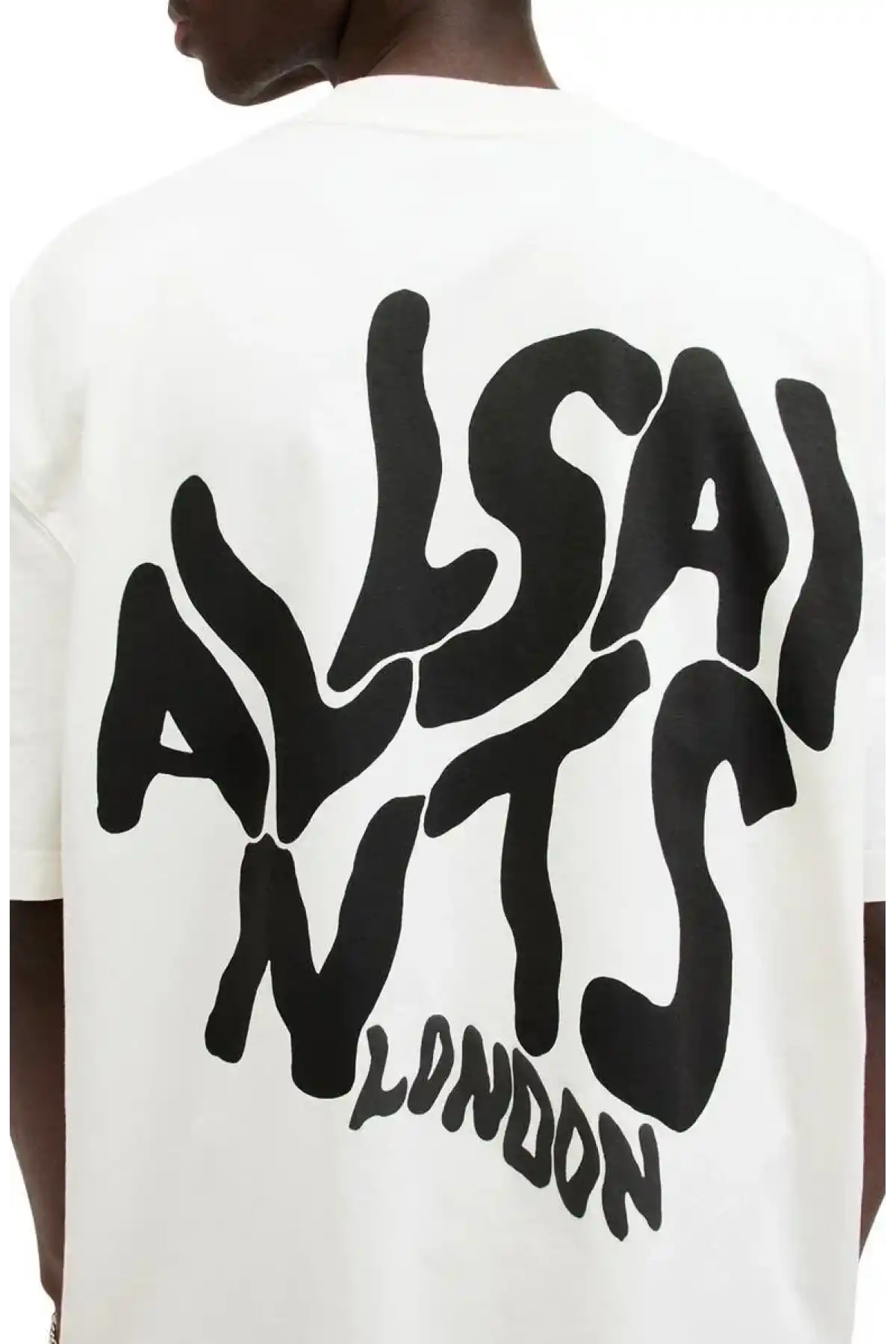 Erkek Baskılı Oversize - Beyaz