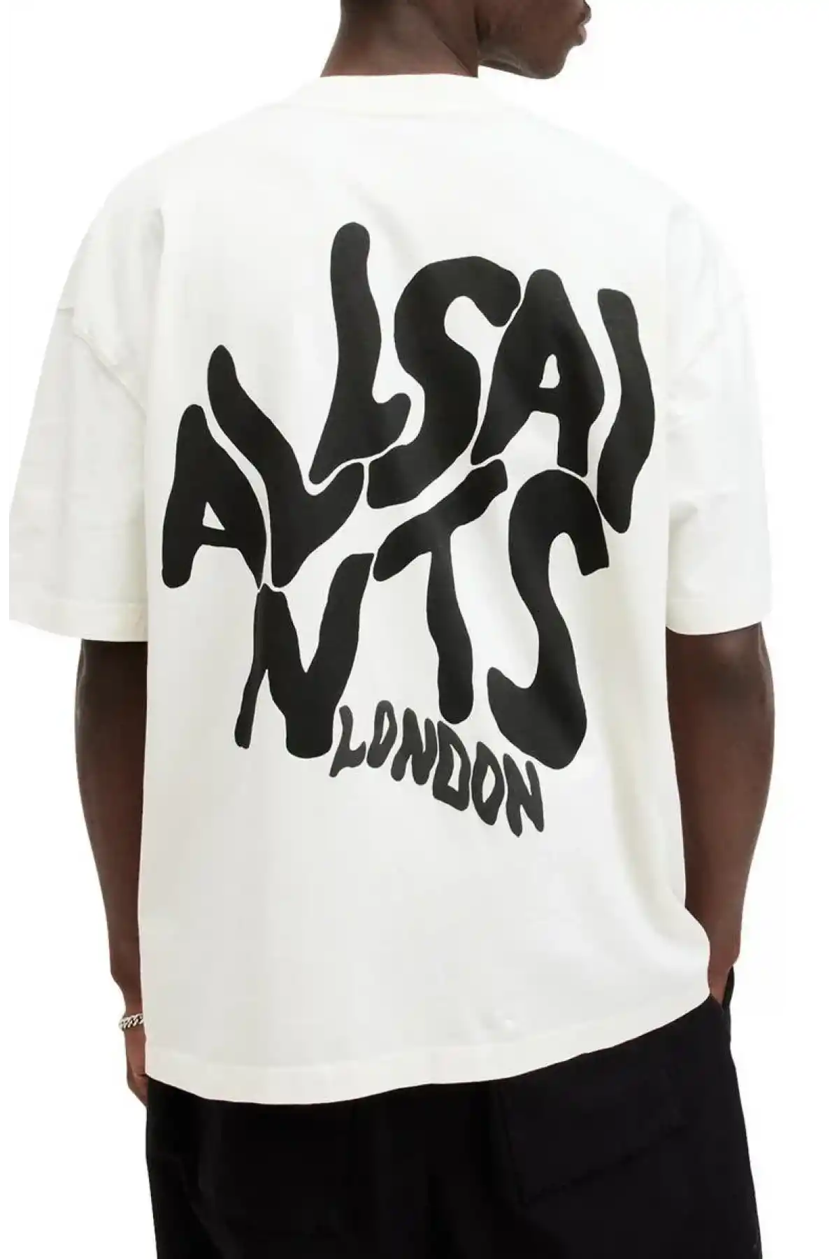 Erkek Baskılı Oversize - Beyaz