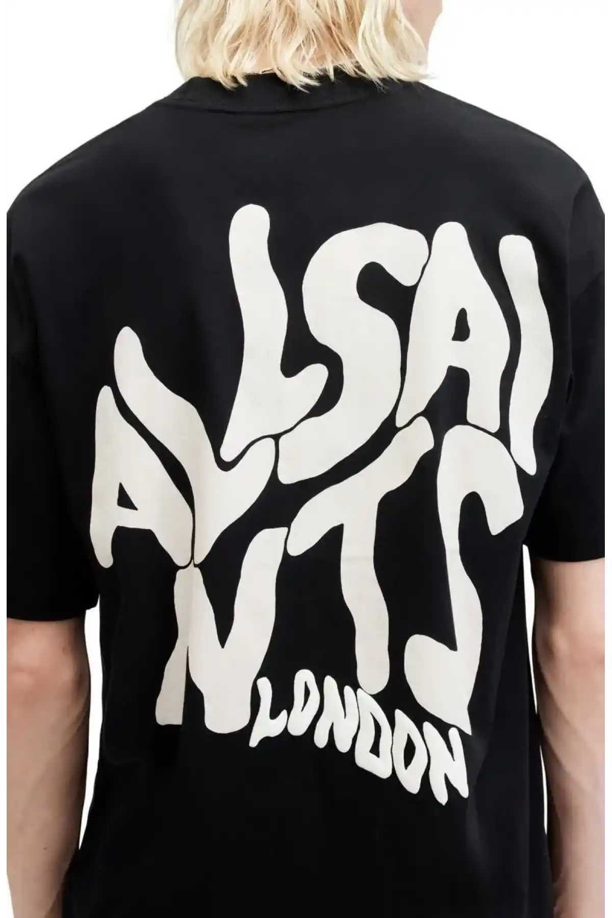 Erkek Baskılı Oversize T-shirt - Siyah