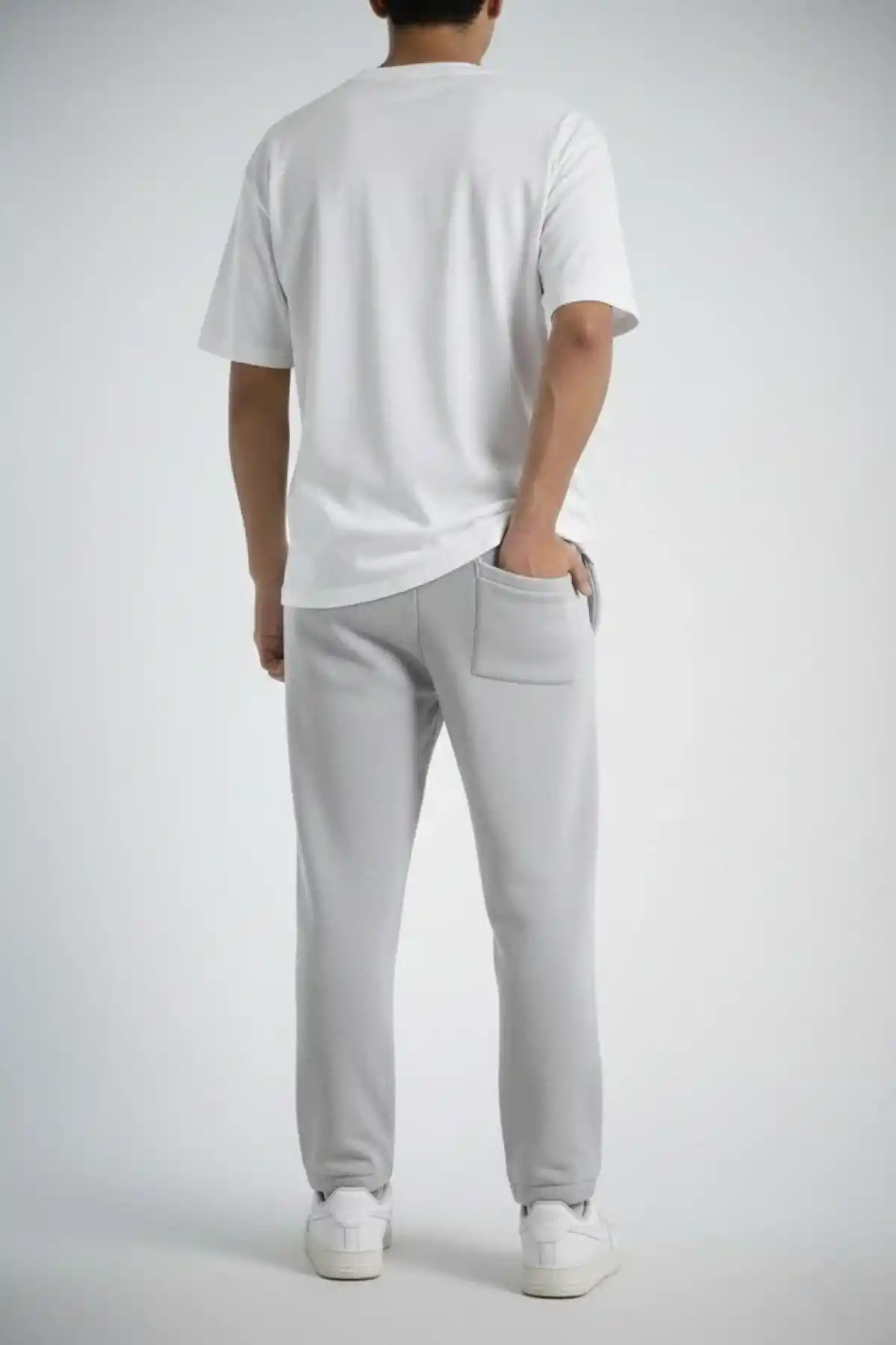 Erkek Lastikli Alt Eşofman - Gri