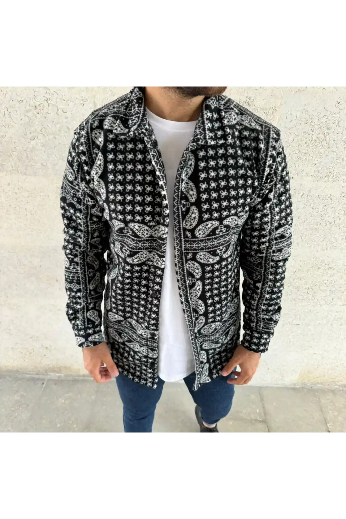 Erkek Polar Fermuarlı Sweatshirt – Kapüşonsuz, Cepli, Yumuşak Dokulu, Oversize Rahat Kalıp, Kışlık Sıcak Tutan Fermuarlı Üst - Siyah