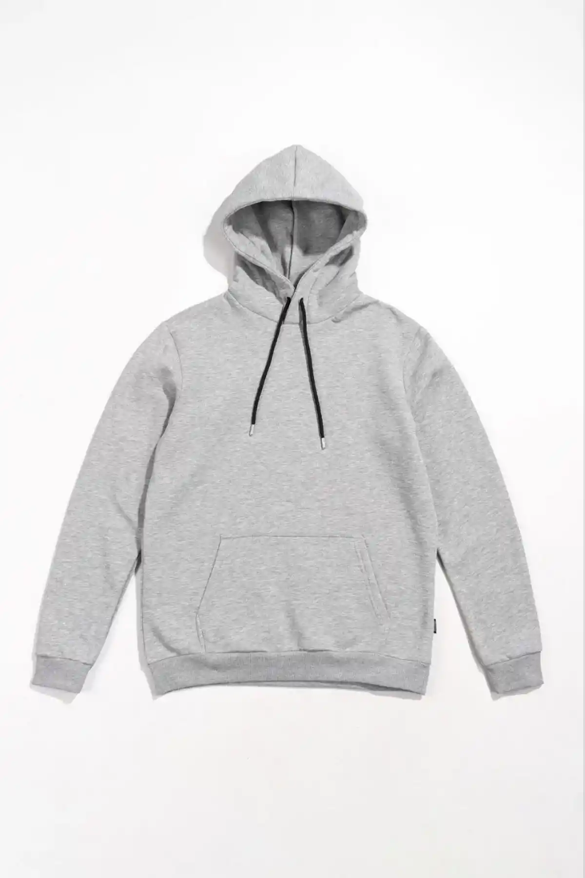 Kadın Uzun Kol Kapşonlu Basic Sweatshirt hoodie - Gri
