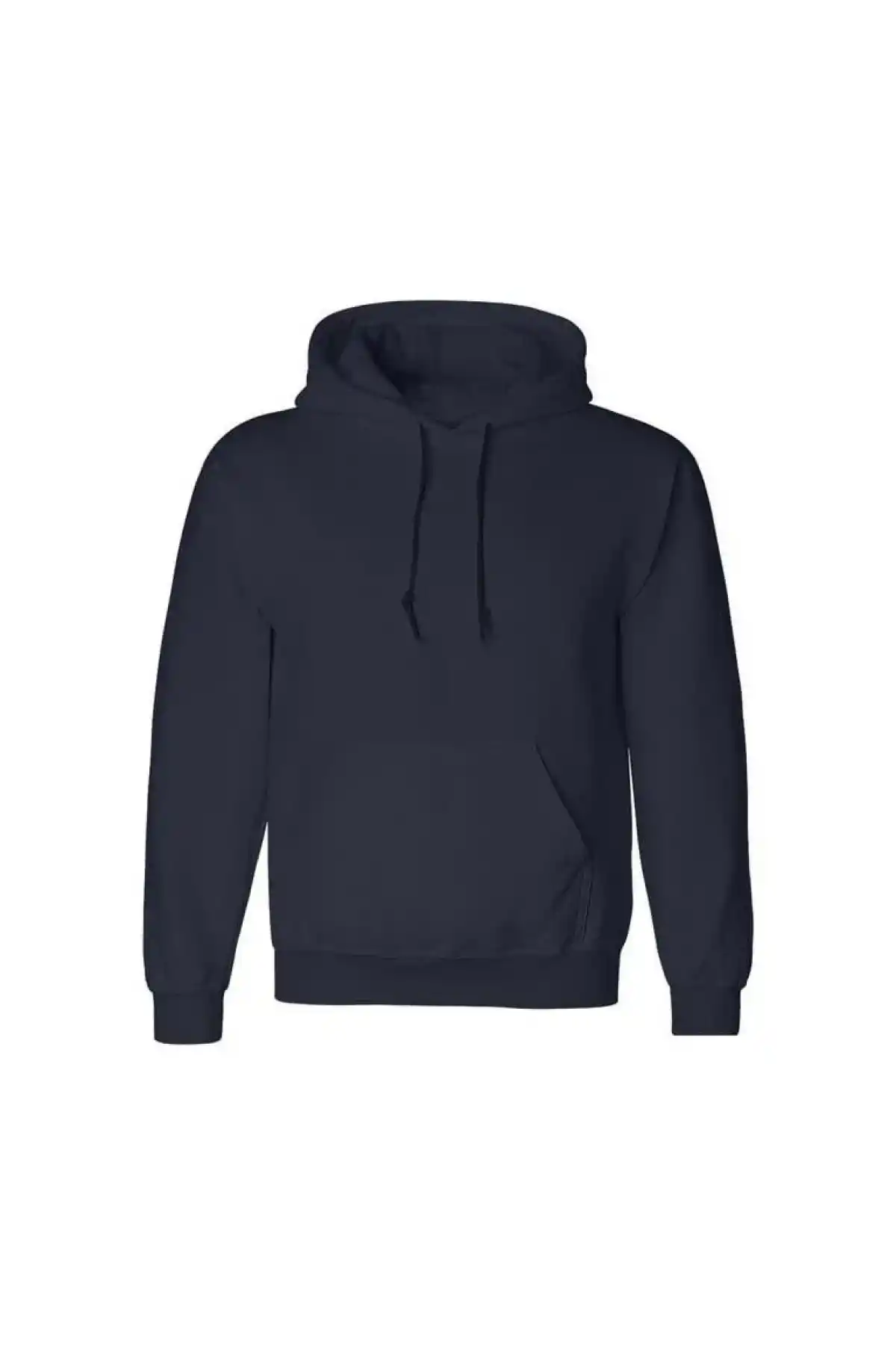 Erkek 3 İplik Pamuklu Kapüşonlu Cepli Oversize Hoodie Sweatshirt - Lacivert