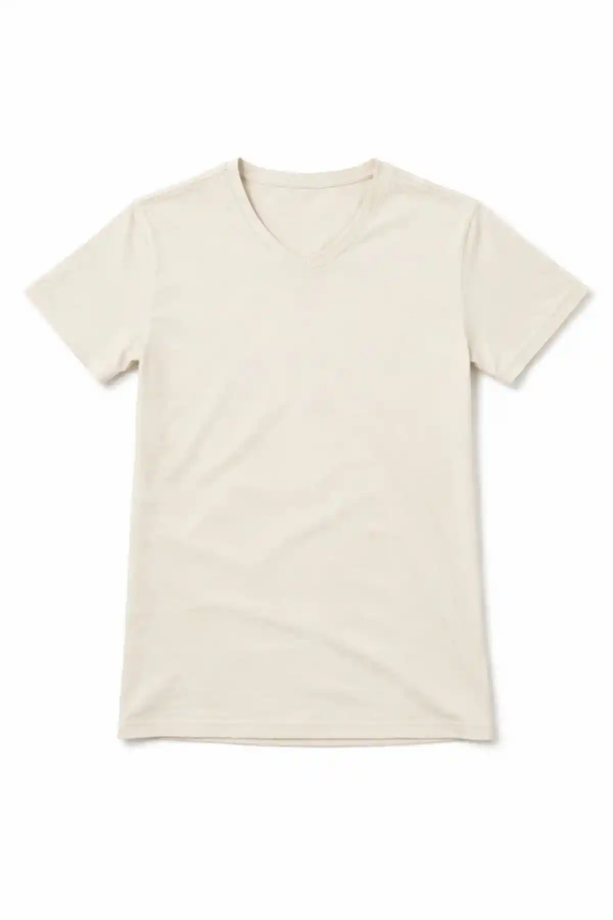 Genç Erkek Çocuk V Yaka Tişört Model - Taş