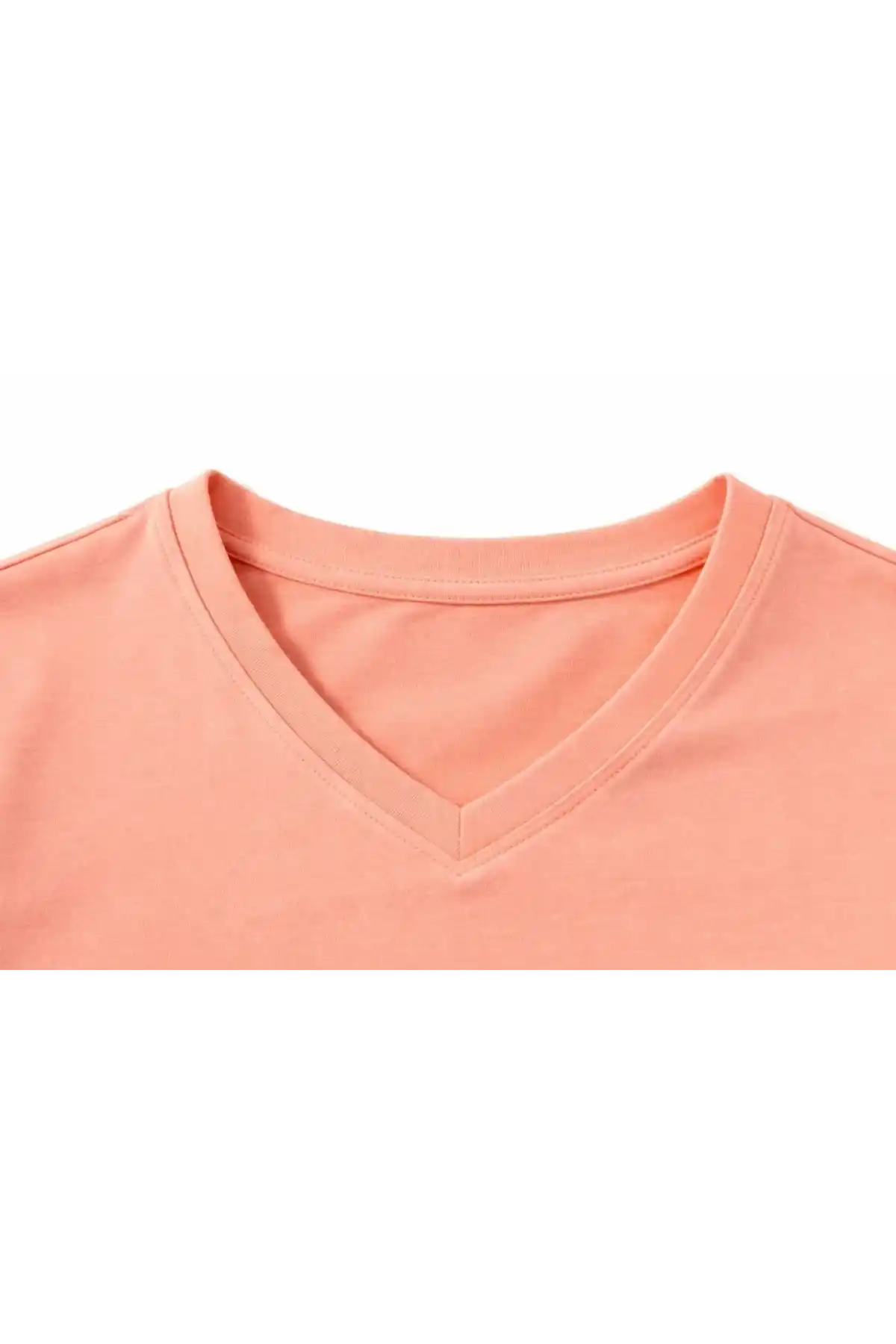 Genç Erkek Çocuk V Yaka Tişört Model - Toz Pembe