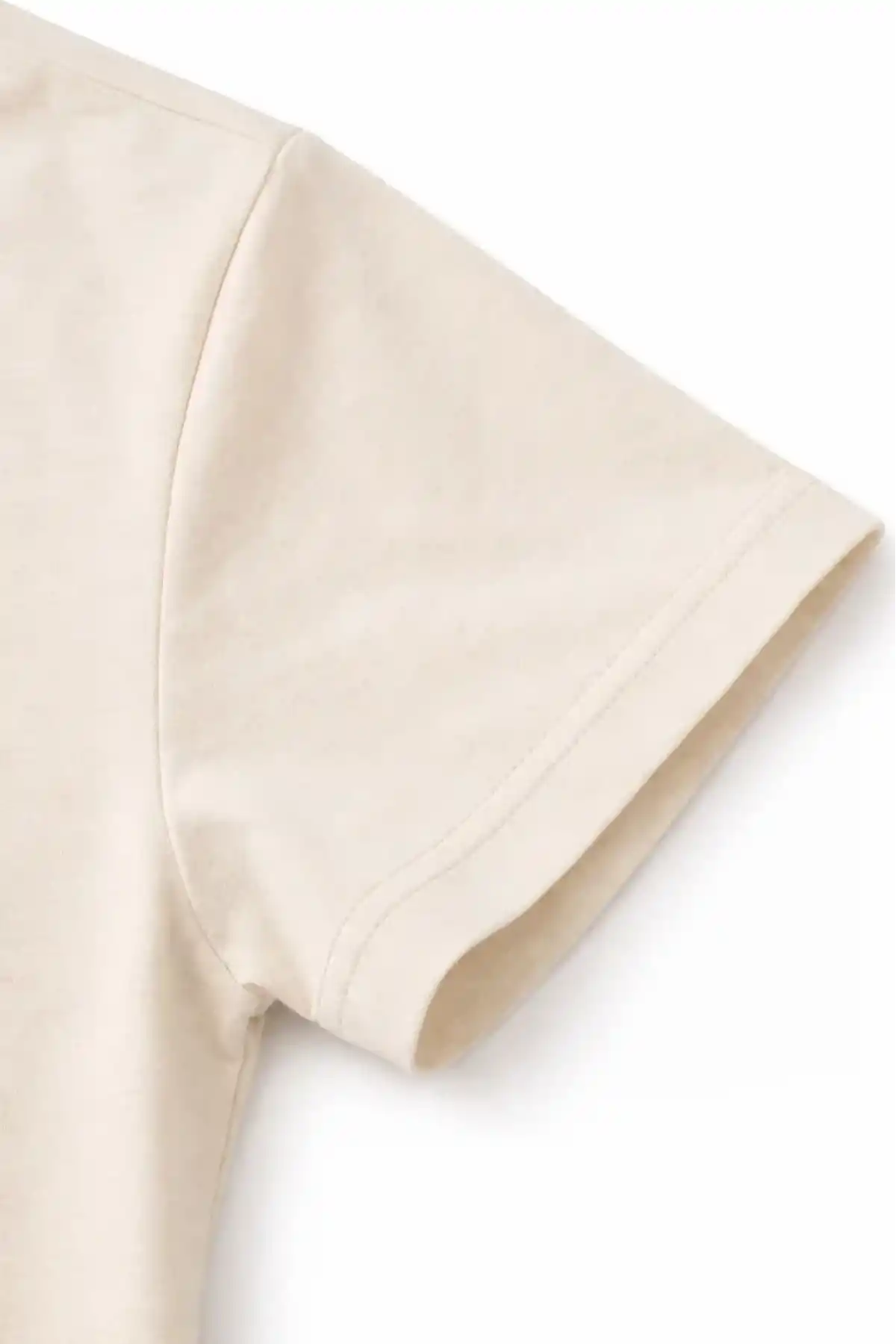 Genç Kız Çocuk V Yaka Tişört Model - Taş