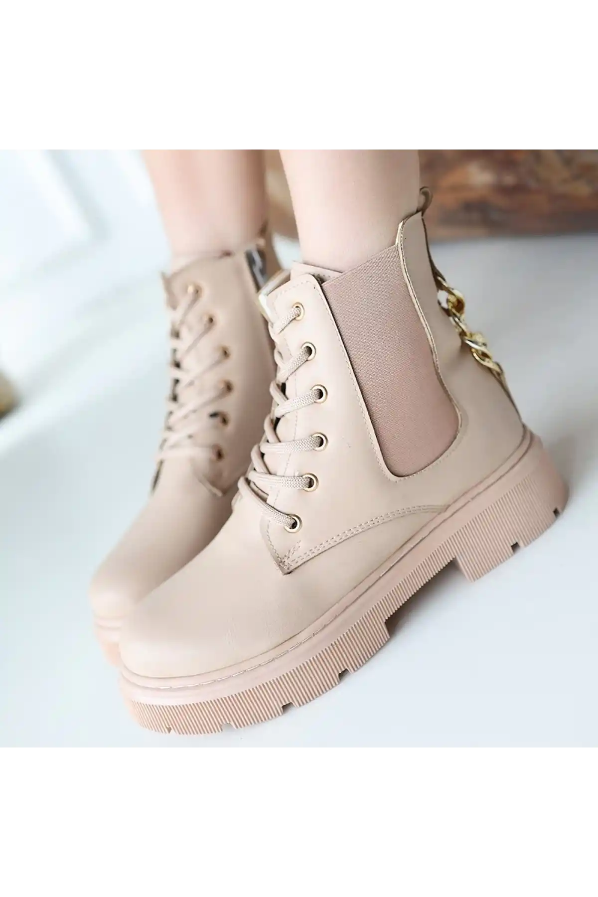 Harte Nude Cilt Bağcıklı Bot - GC