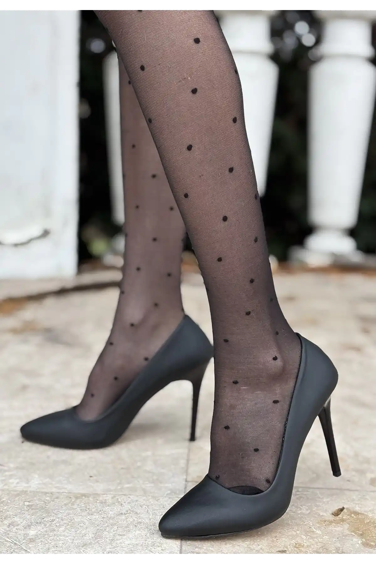 Hillar Siyah Saten Stiletto Ayakkabı - GC