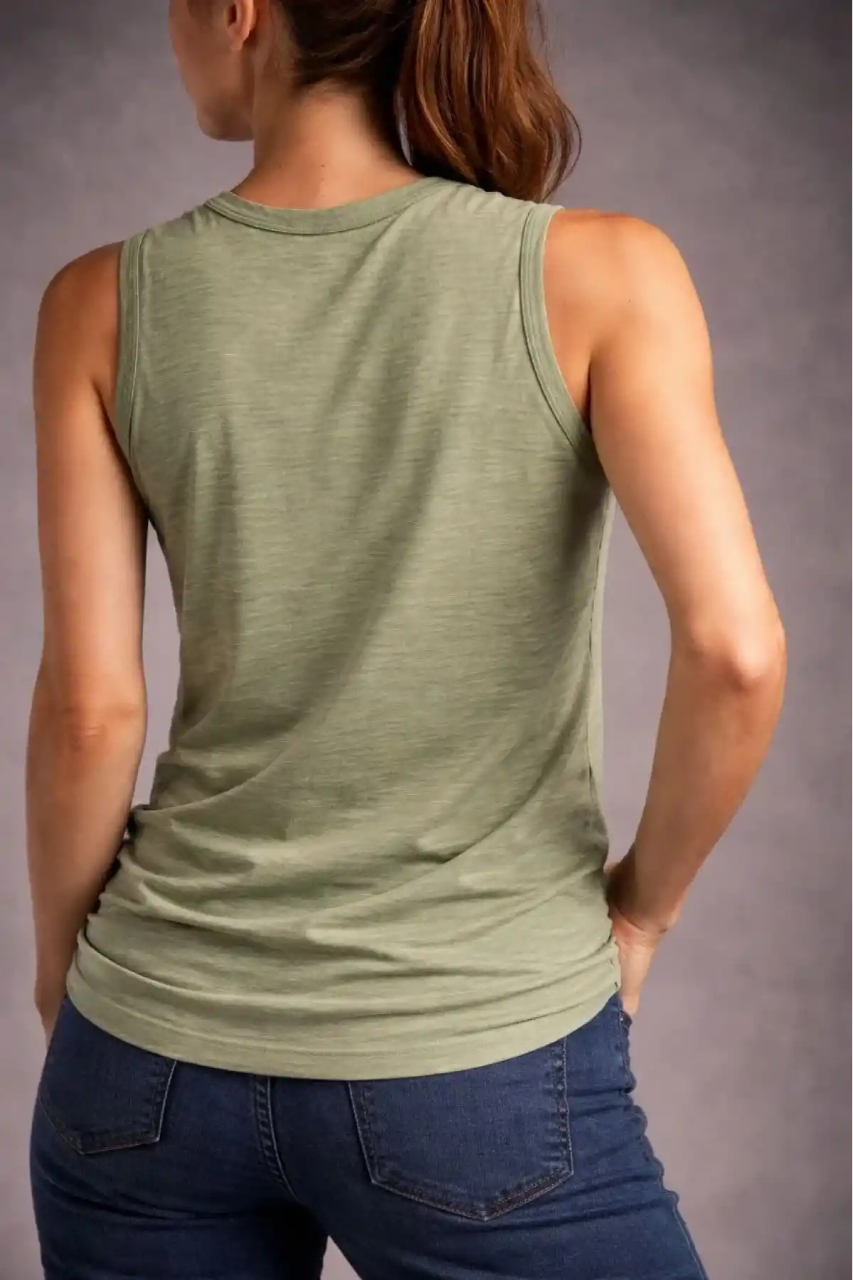 Kadın Flamlı Sıfır Kolsuz Atlet Fitness - Mint Yeşili