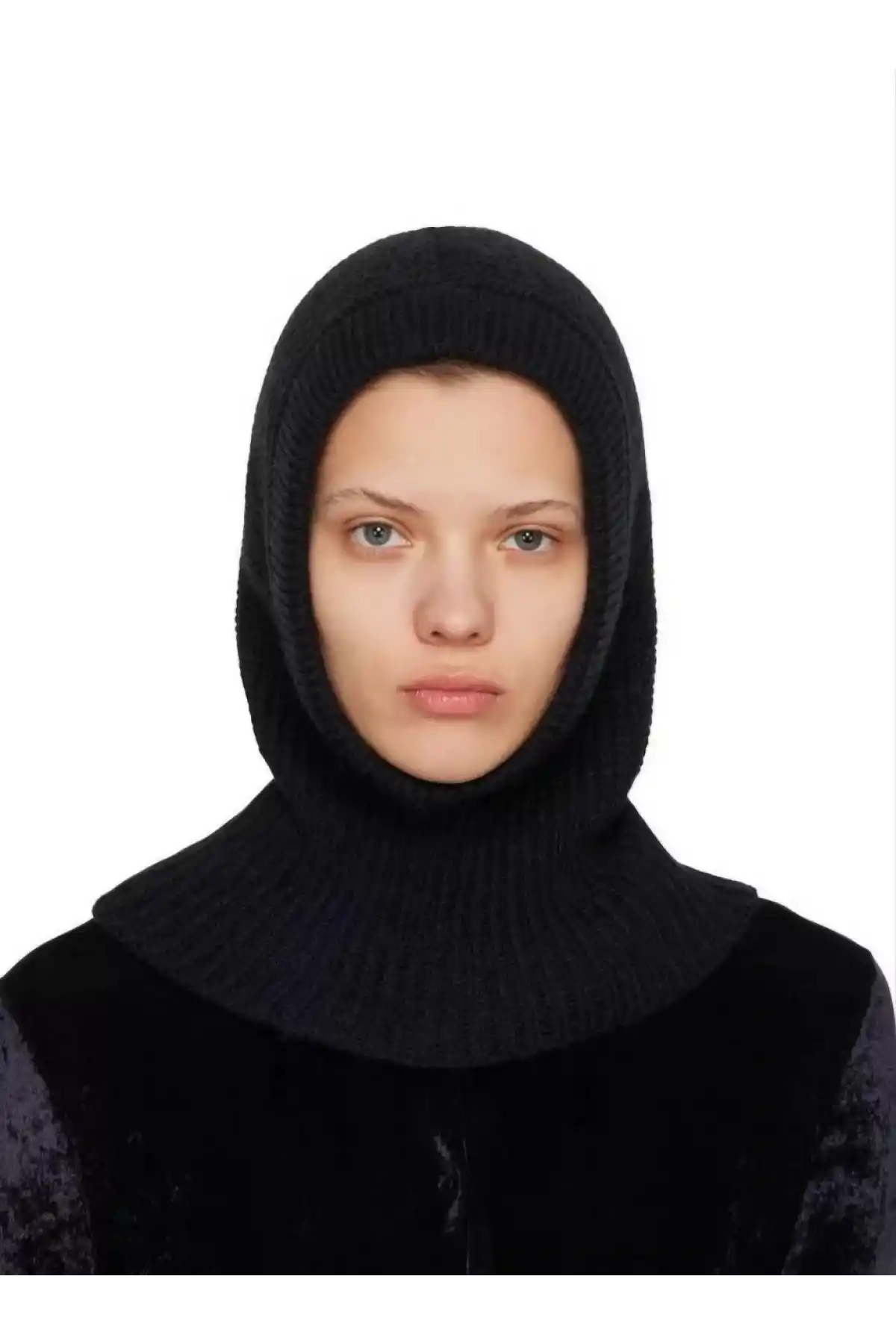 Kışlık Tam Kalıp Boğazlı Dokuma Triko Bere - Siyah