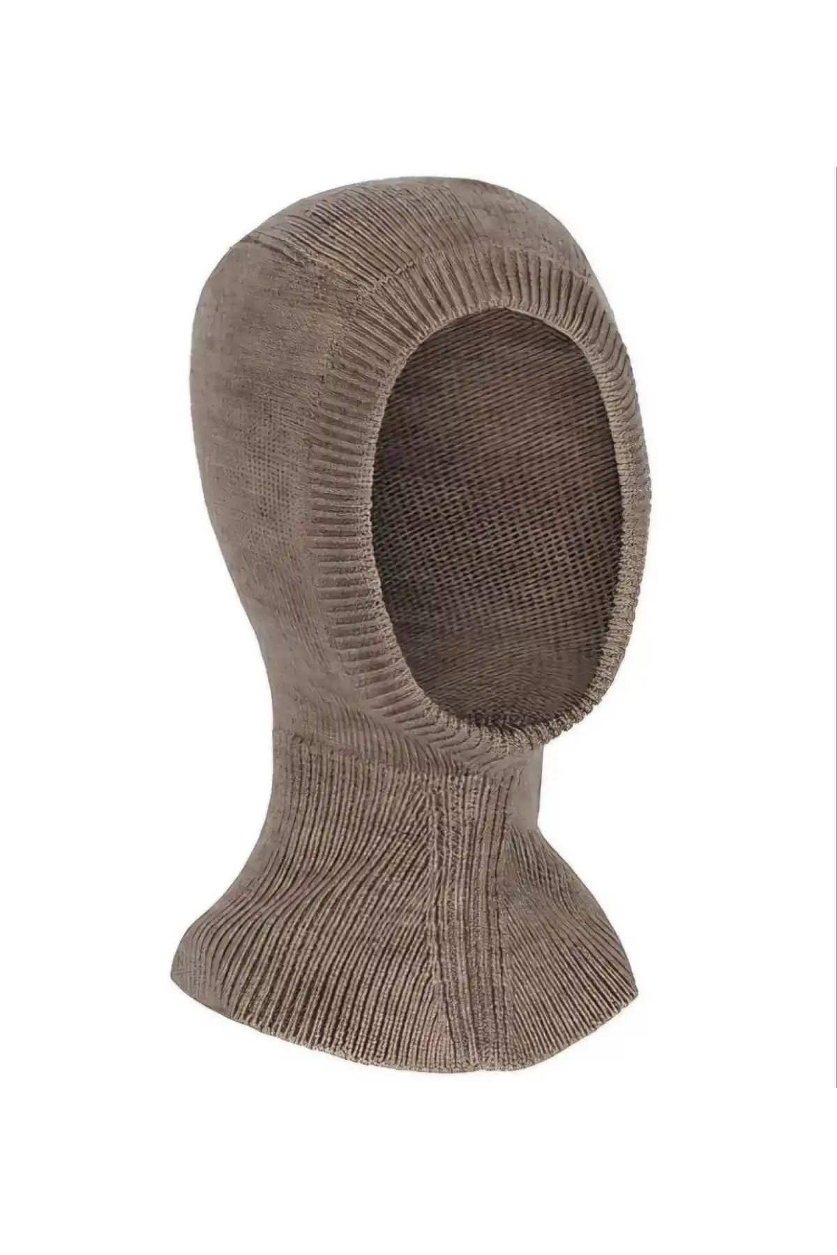 Kışlık Tam Kalıp Boğazlı Dokuma Triko Bere - Vizon