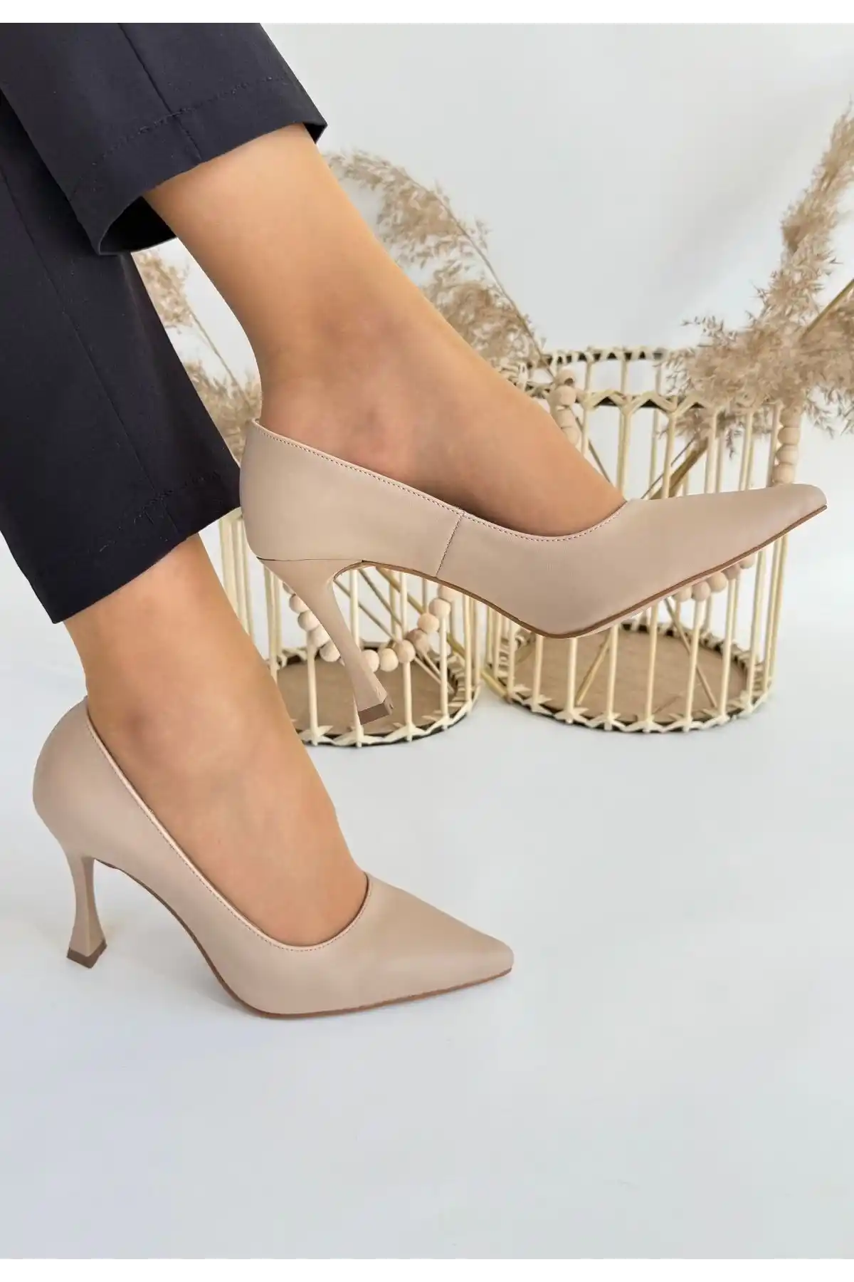 Konta Nude Cilt Topuklu Ayakkabı - GC