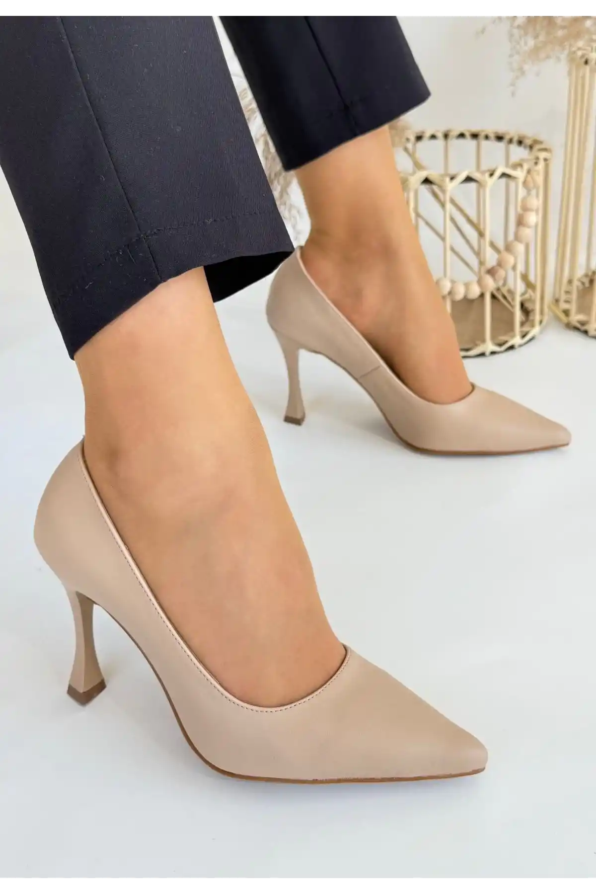 Konta Nude Cilt Topuklu Ayakkabı - GC