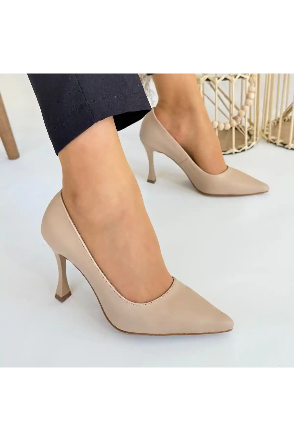 Konta Nude Cilt Topuklu Ayakkabı - GC