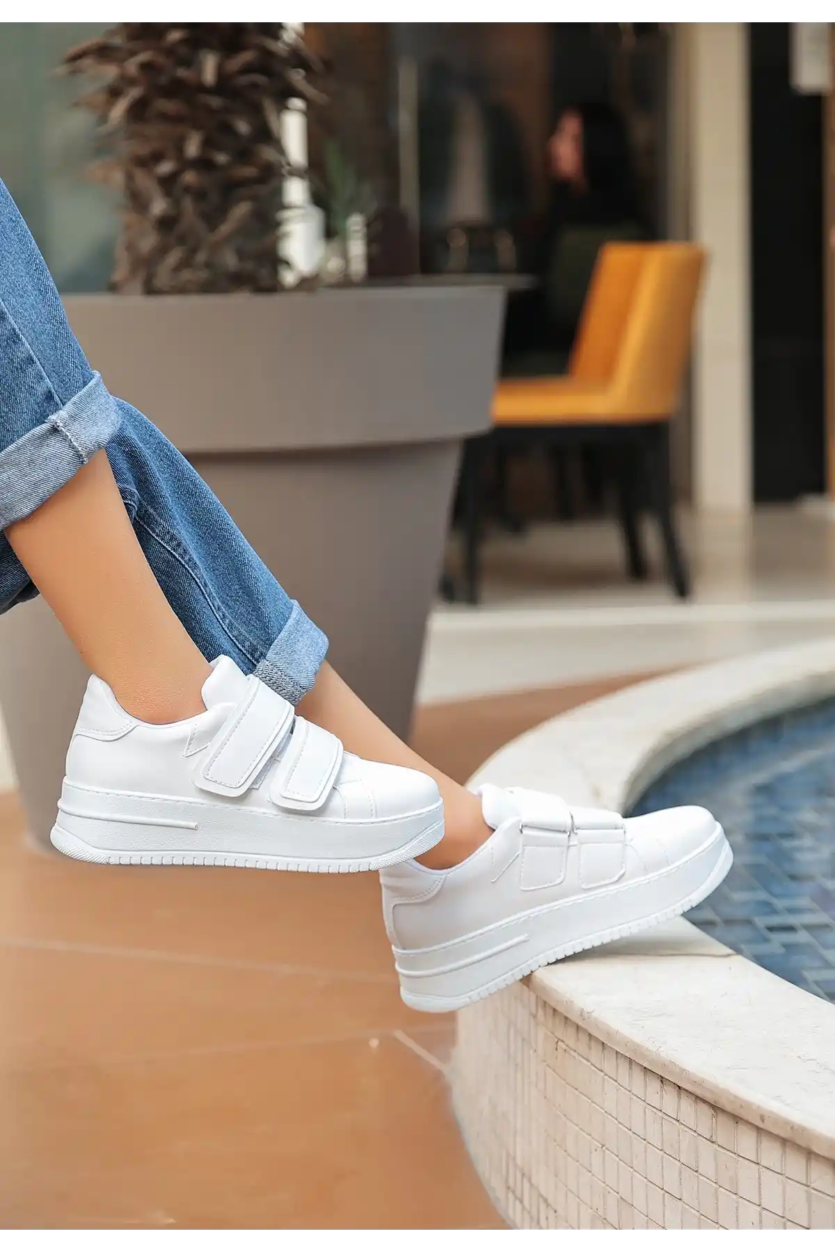 Marx Beyaz Cilt Spor Ayakkabı - GC