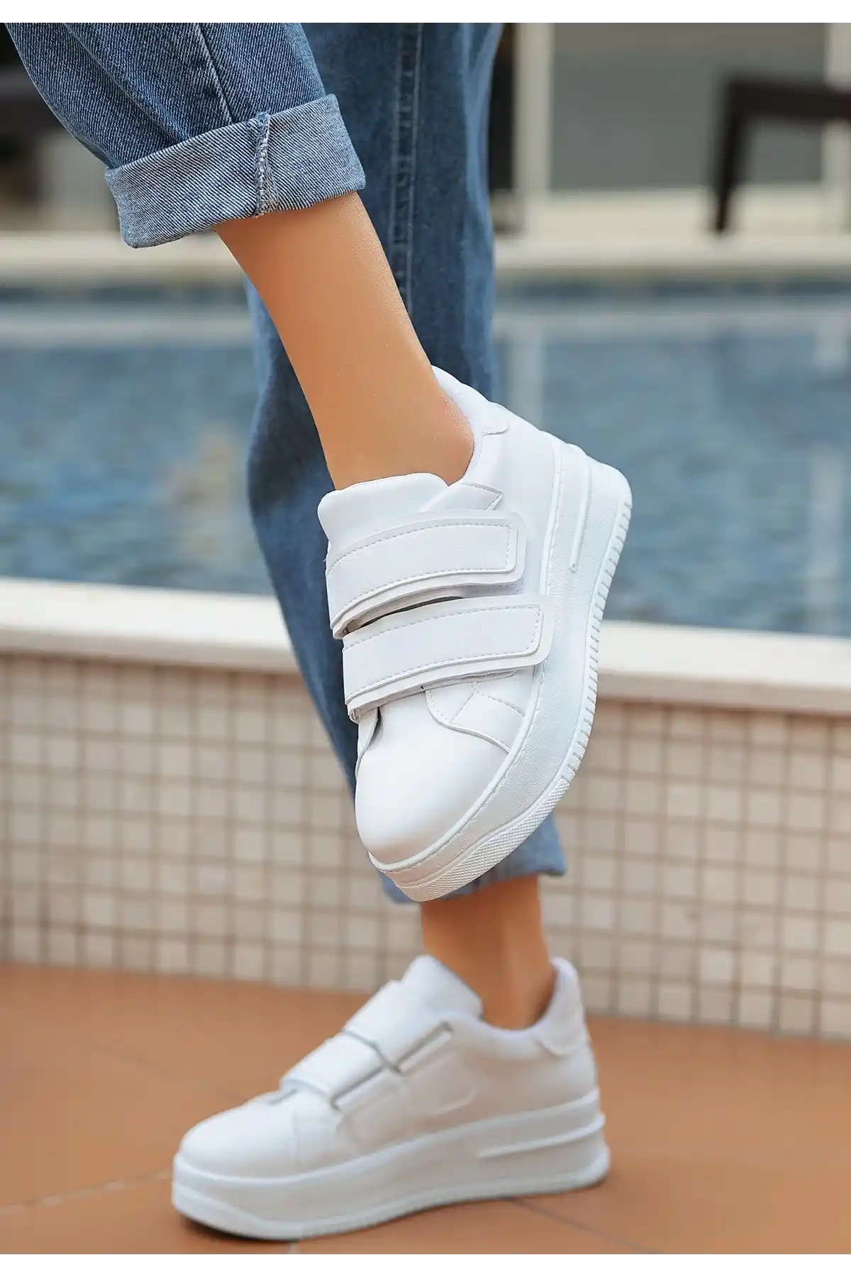 Marx Beyaz Cilt Spor Ayakkabı - GC