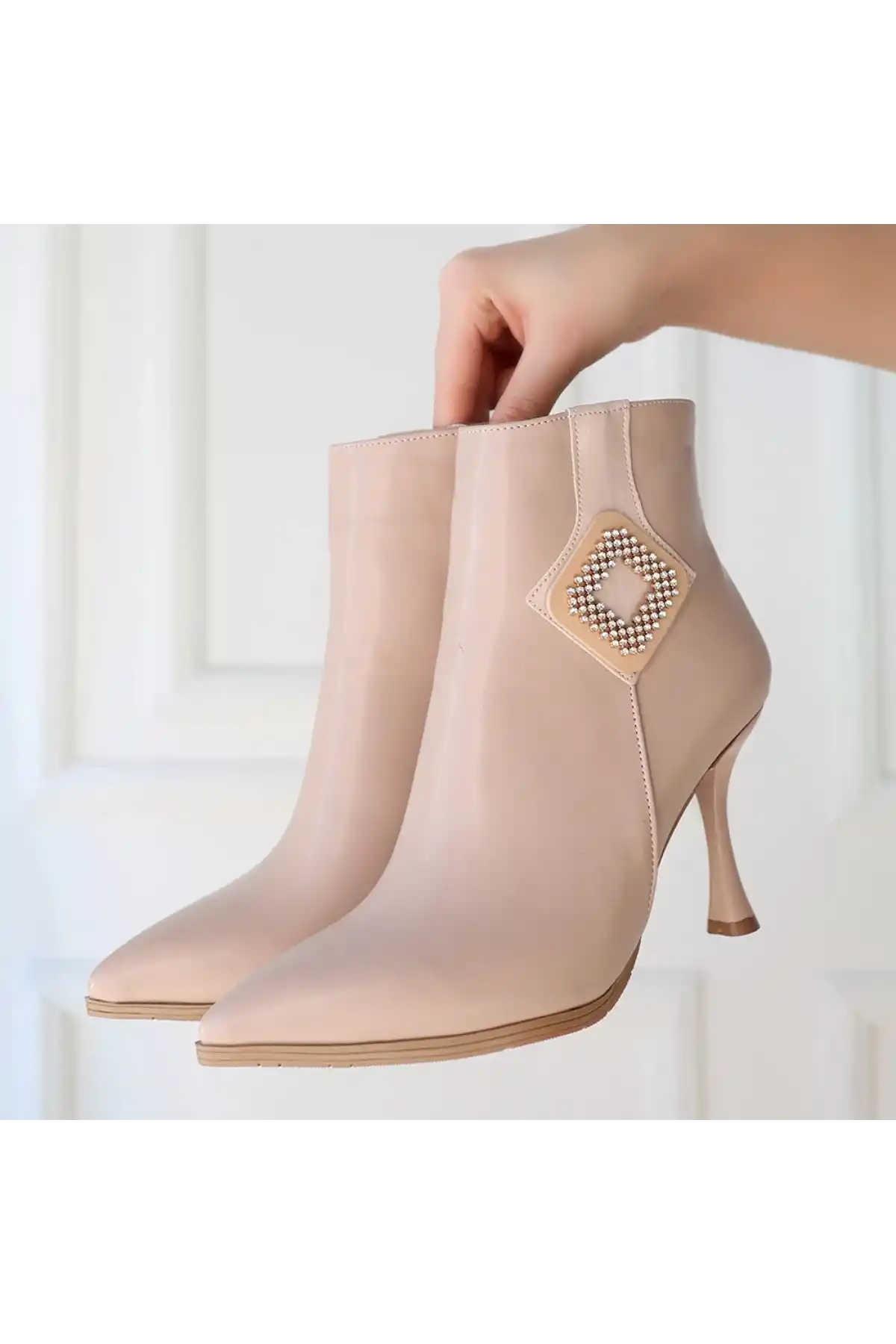 Moose Nude Cilt Topuklu Bot - GC