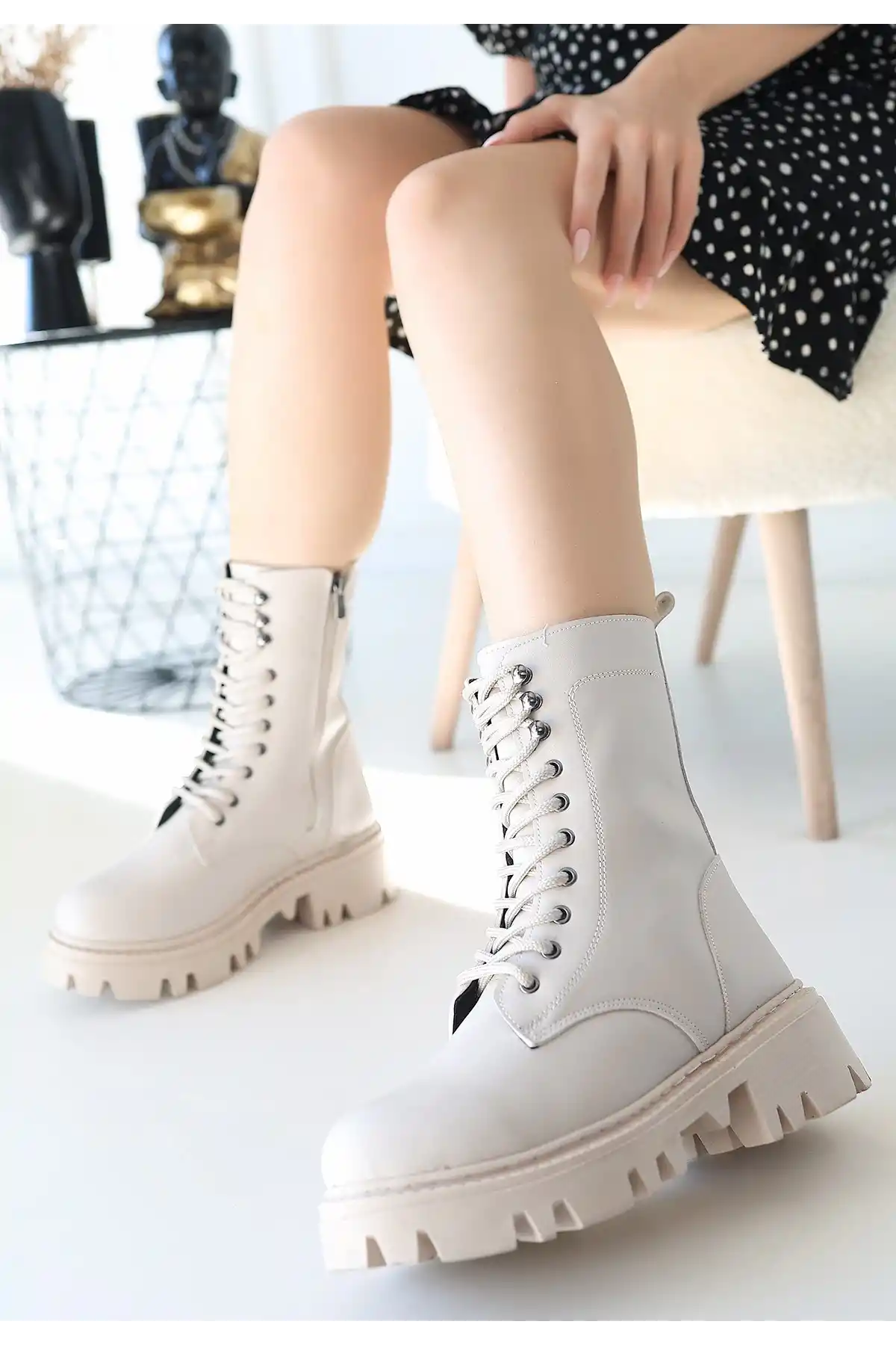 Neole Bej Cilt Bağcıklı Bot - GC