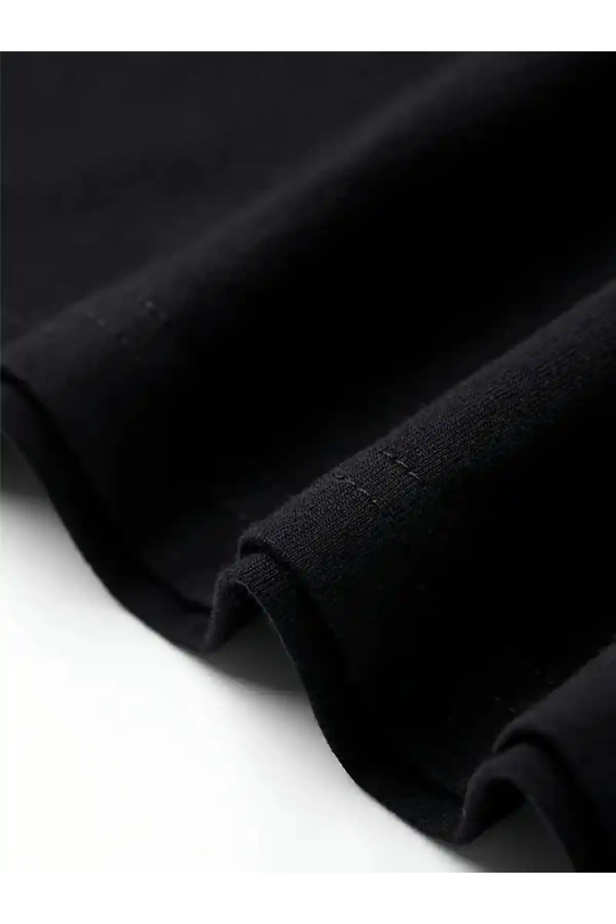 Rahat Bisiklet Yaka Tişört, Yaratıcı Karikatür Baskı - Yumuşak Polyester, Her Mevsim Giyilebilir- Siyah