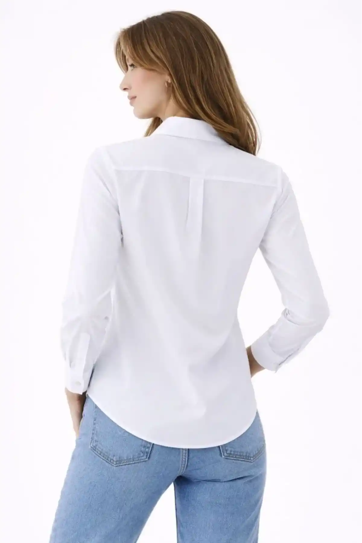 Tesettür Beyaz Gömlekli Pliseli Etek İkili Takım Gündelik ve Ofis Şıklığı - Çağla Yeşili