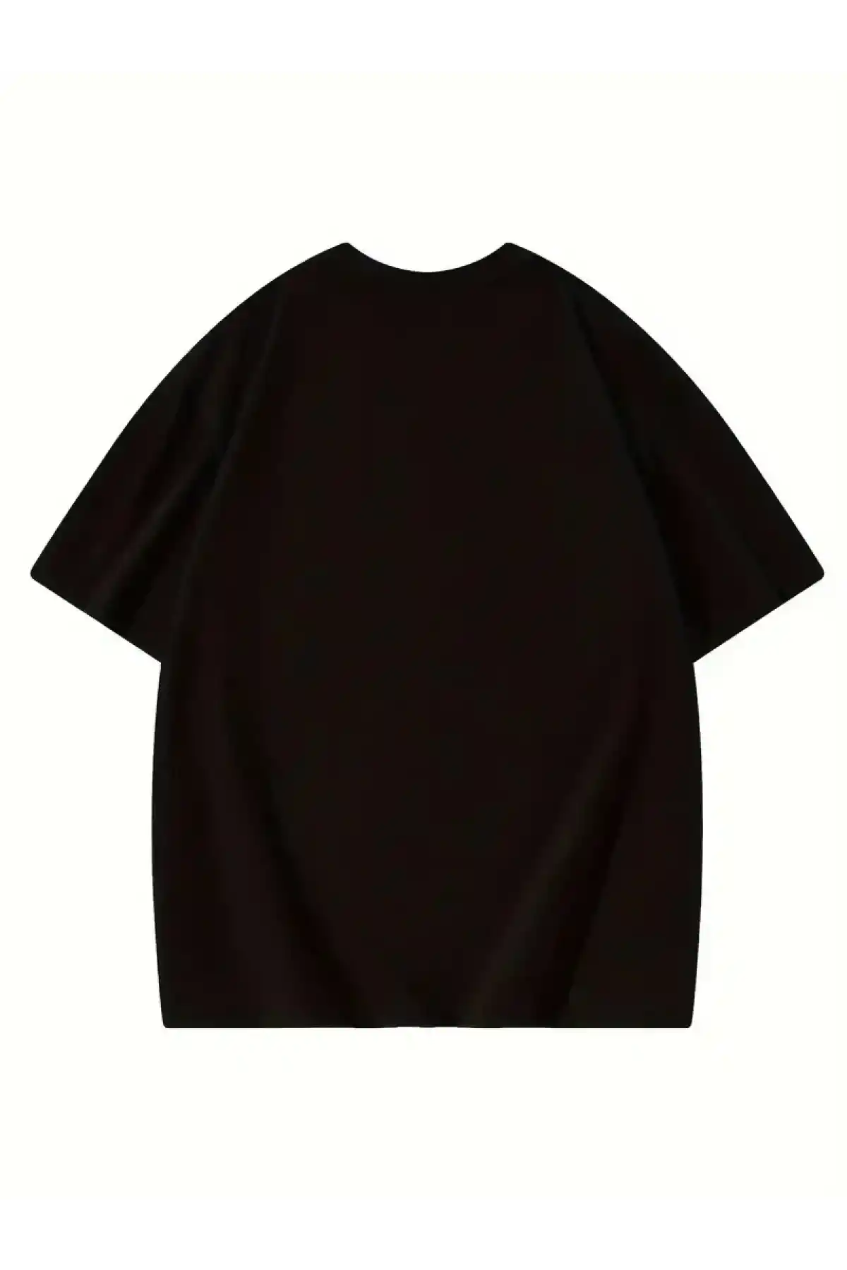 Thousand Ön Arka Baskılı Oversize Bisiklet Yaka T-shirt - Siyah