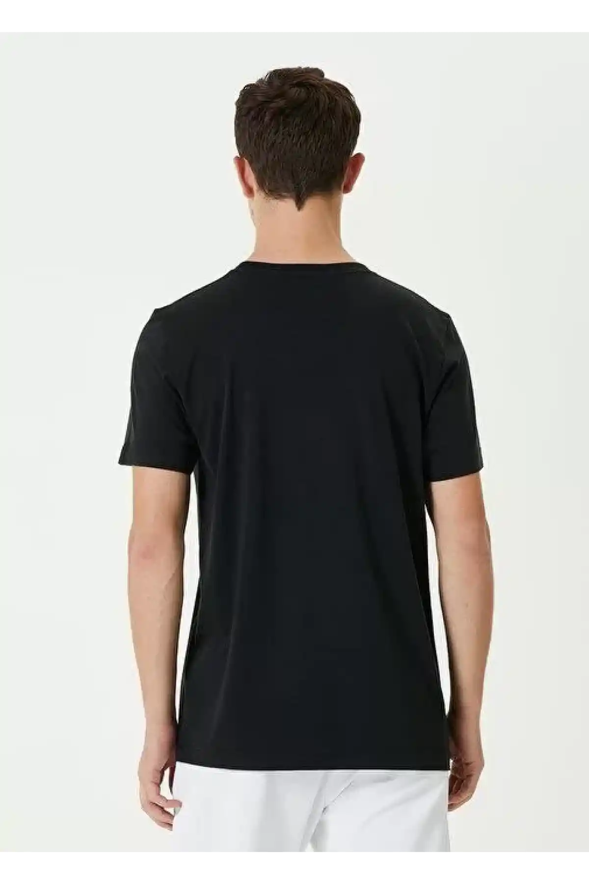 Unisex Basic Bisiklet Yaka Regular T-Shirt - Siyah