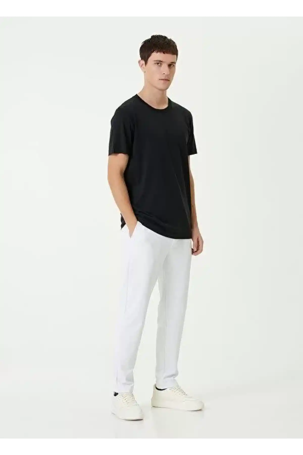 Unisex Basic Bisiklet Yaka Regular T-Shirt - Siyah