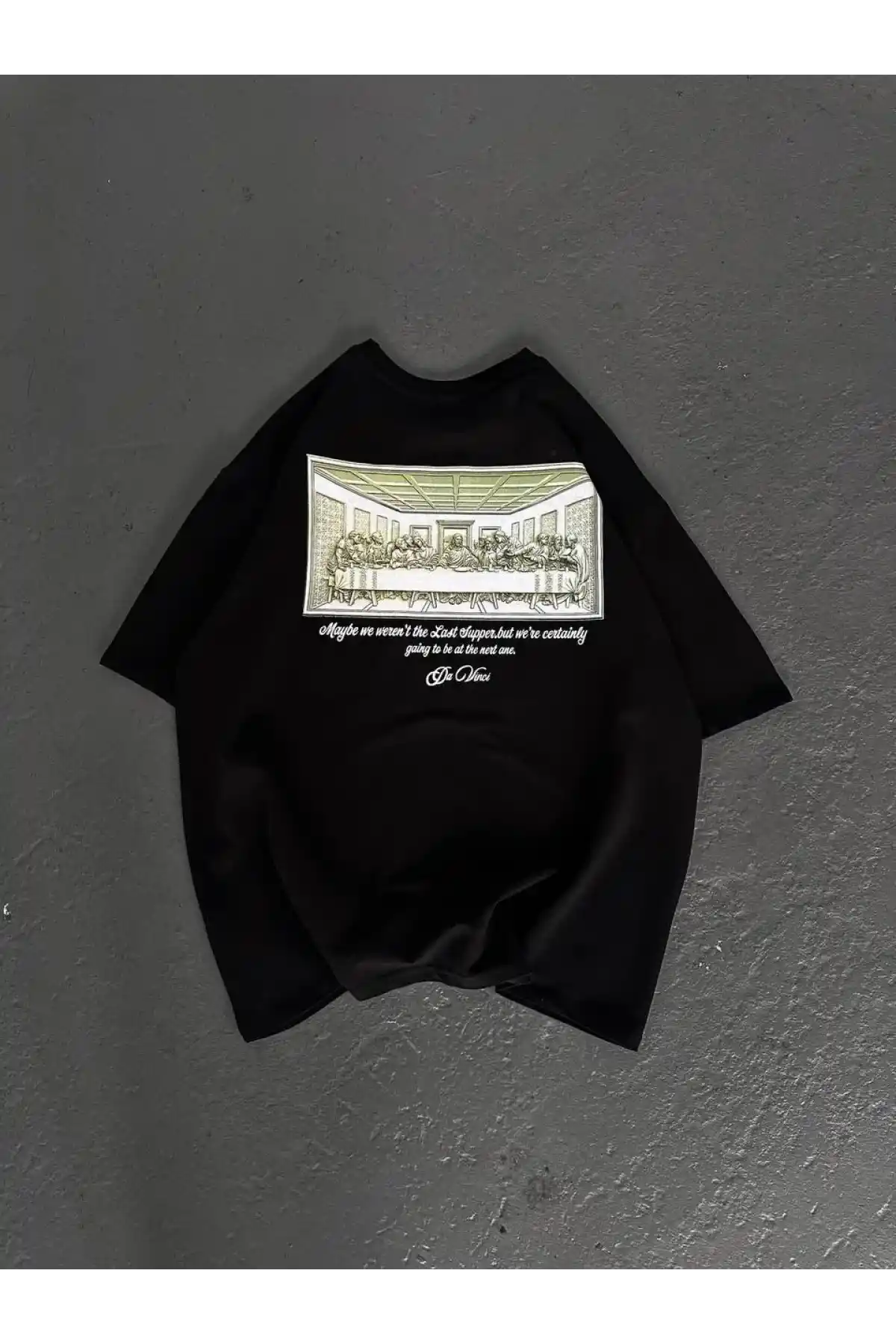 Kadın Baskılı Oversize T-Shirt - Siyah