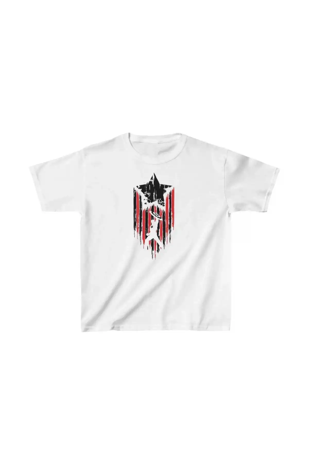 Unisex Çocuk Baskılı T-Shirt - Beyaz